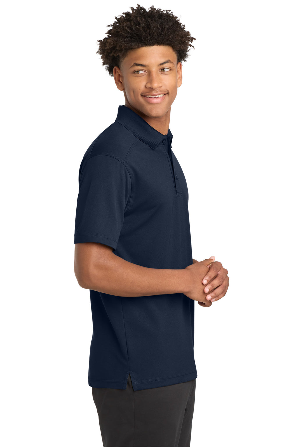 Sport-Tek PosiCharge Micro-Mesh Polo. ST680 - True Navy - side