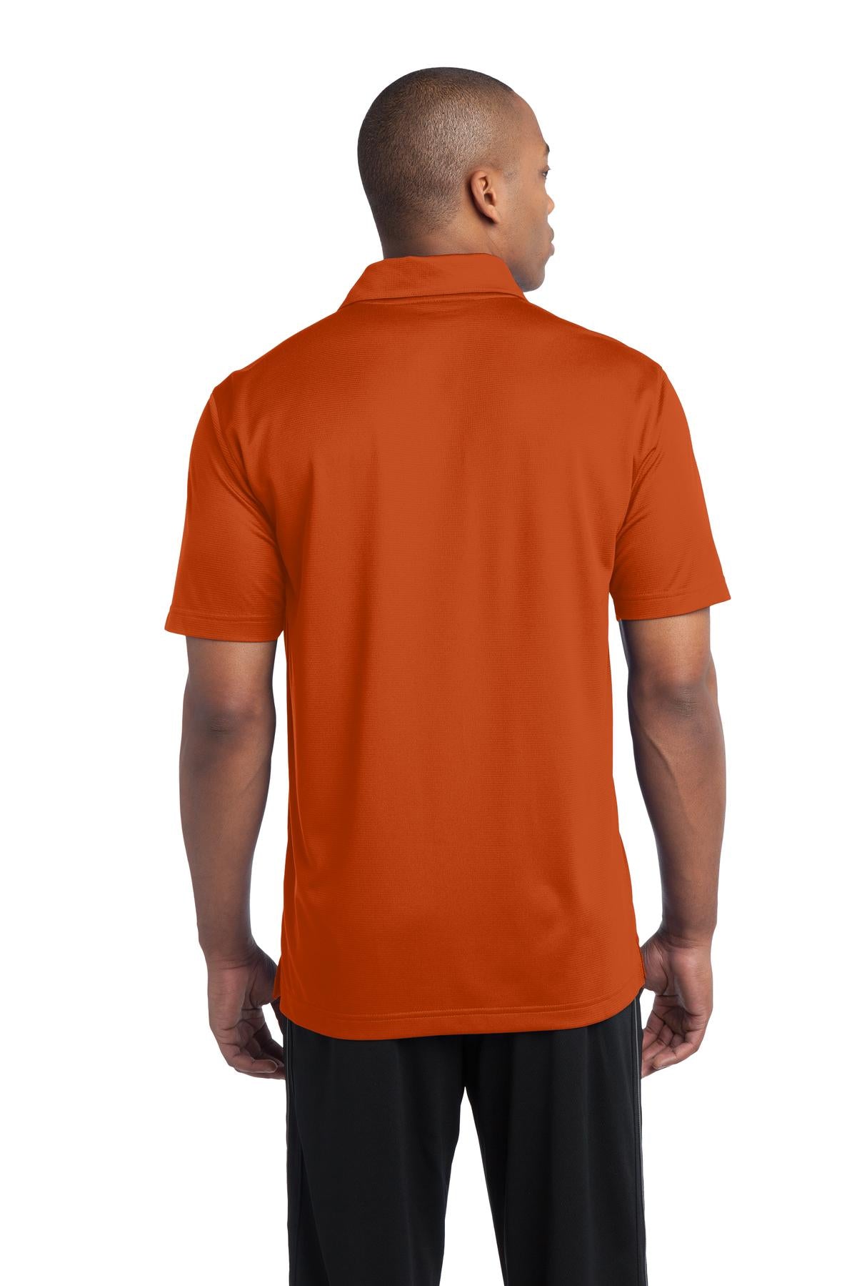 Sport-Tek PosiCharge Active Textured Polo. ST690 - Deep Orange - back