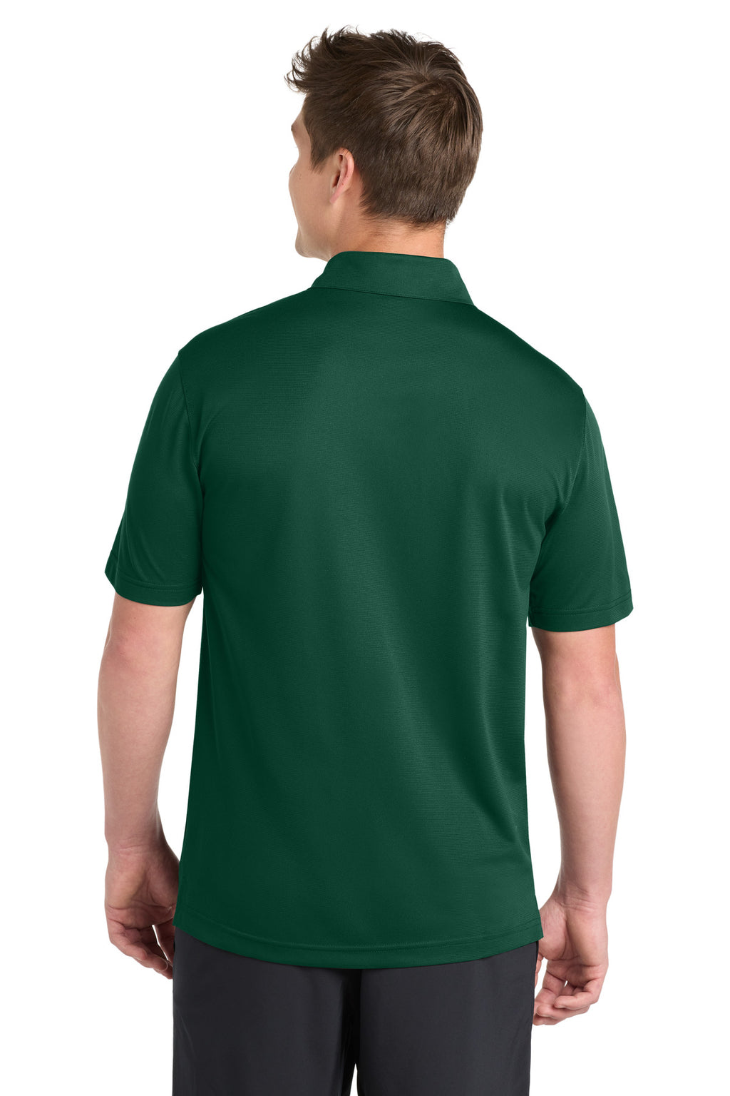 Sport-Tek PosiCharge Active Textured Polo. ST690 - Forest Green - back
