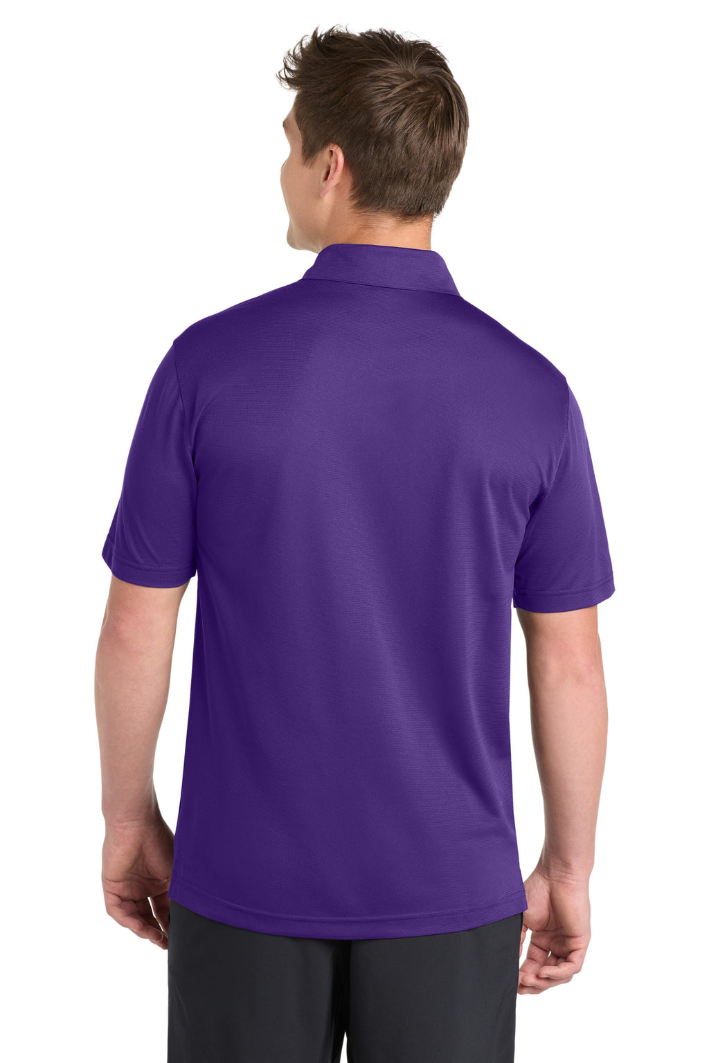 Sport-Tek PosiCharge Active Textured Polo. ST690 - Purple - back