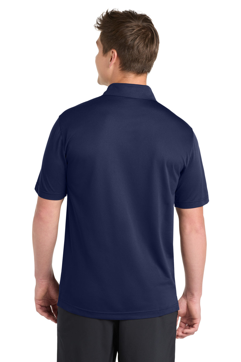 Sport-Tek PosiCharge Active Textured Polo. ST690 - True Navy - back