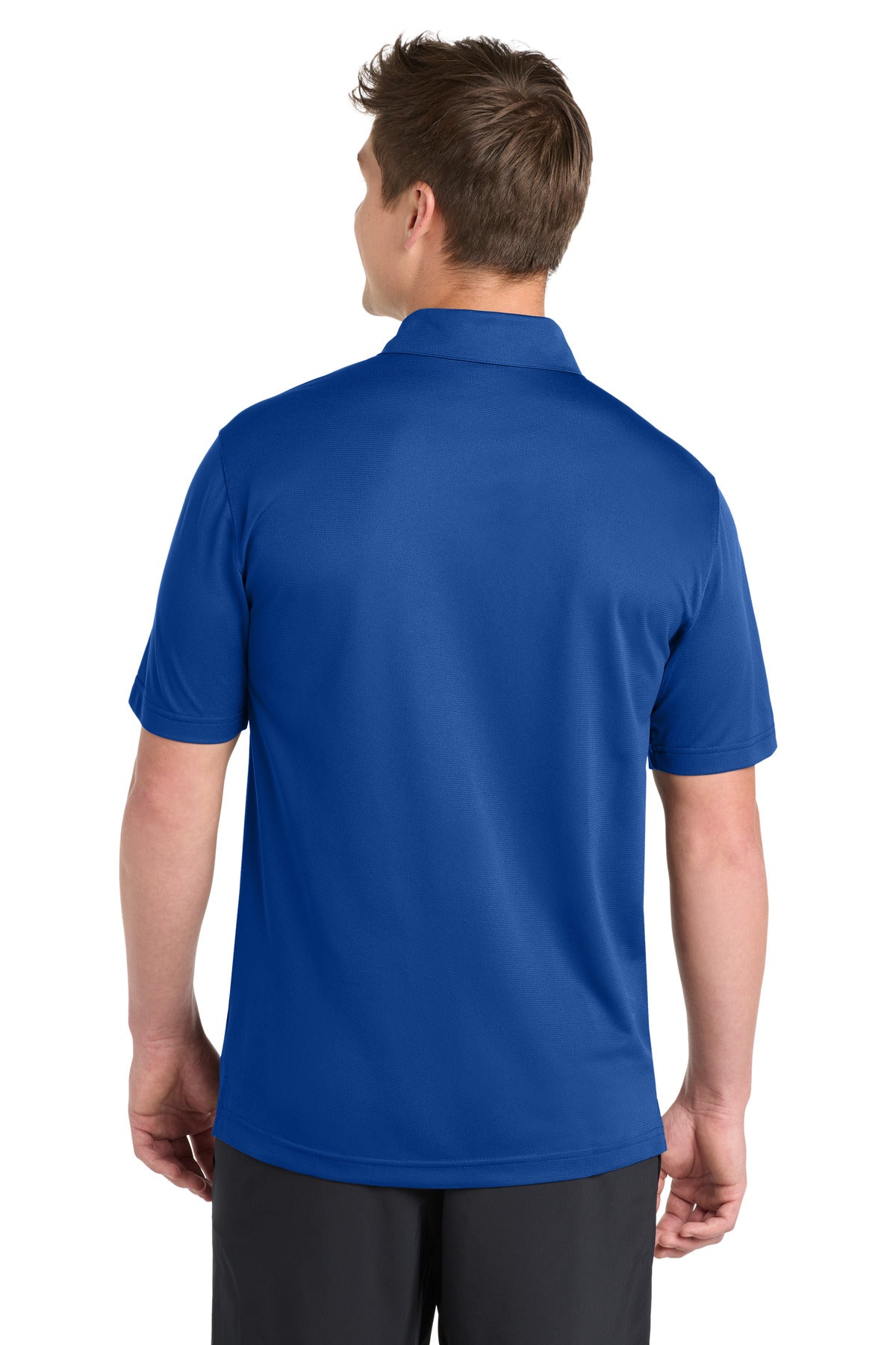 Sport-Tek PosiCharge Active Textured Polo. ST690 - True Royal - back