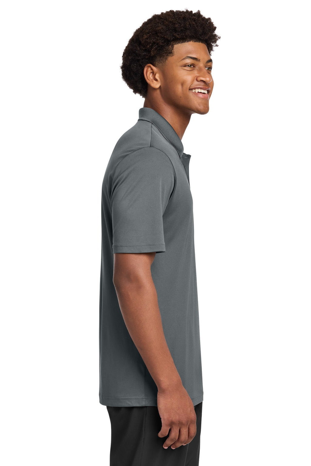 Sport-Tek PosiCharge Re-Compete Polo ST725 - Iron Grey - side
