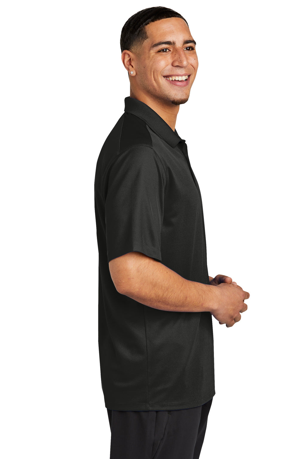 Sport-Tek UV Micropique Polo ST740 - Black - side