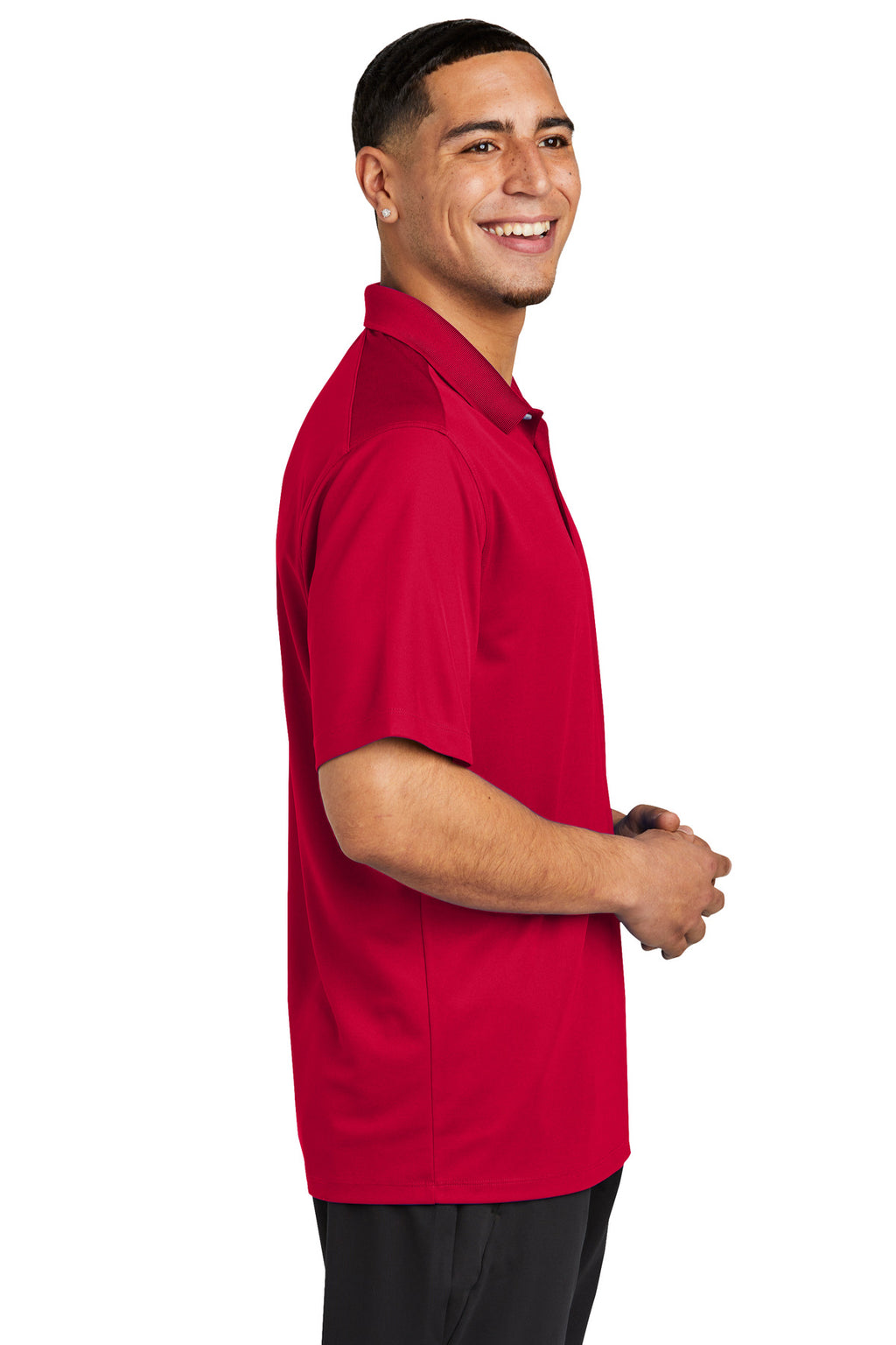 Sport-Tek UV Micropique Polo ST740 - Deep Red - side