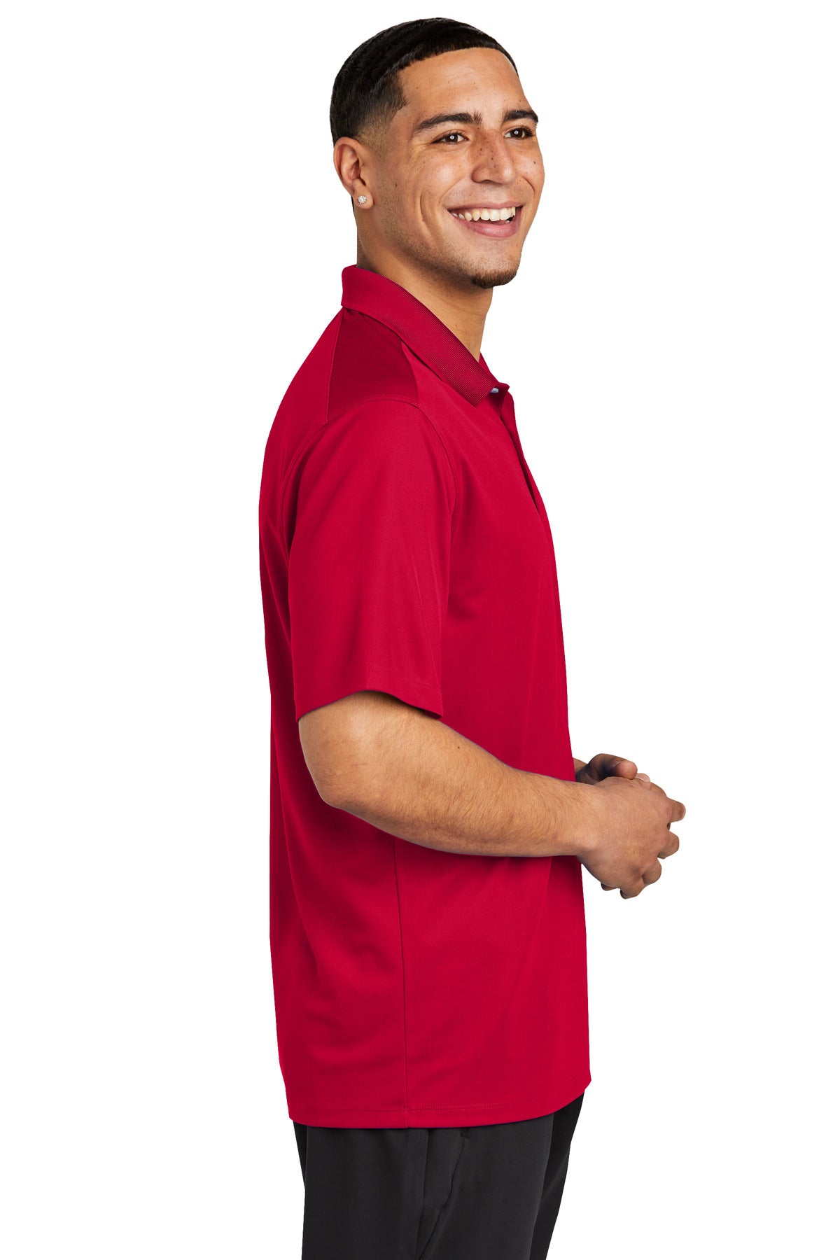 Sport-Tek UV Micropique Polo ST740 - Deep Red - side