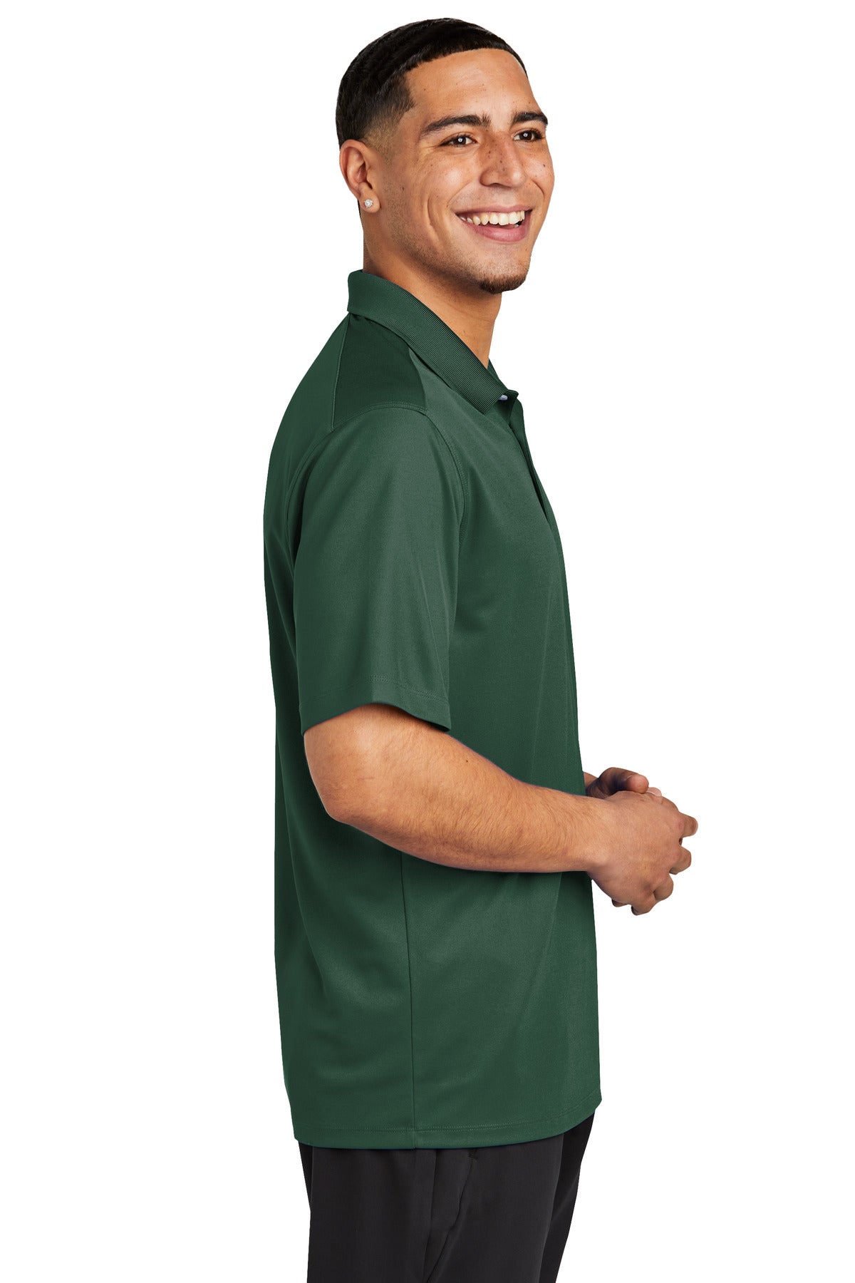 Sport-Tek UV Micropique Polo ST740 - Forest Green - side