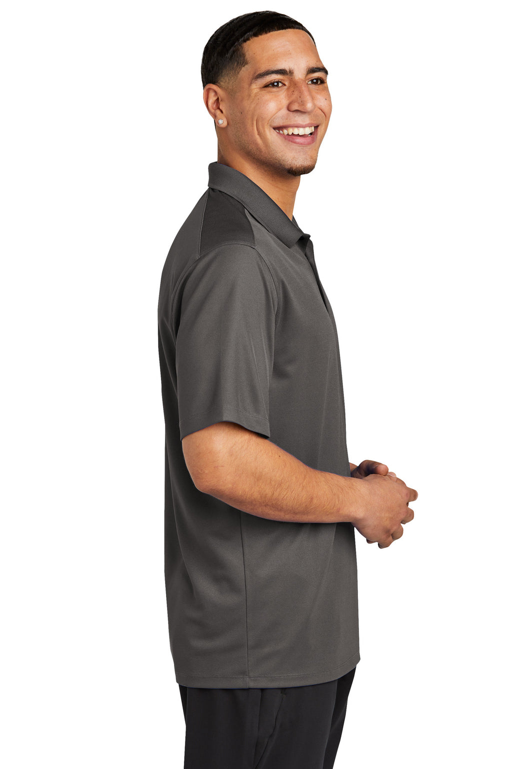 Sport-Tek UV Micropique Polo ST740 - Graphite - side