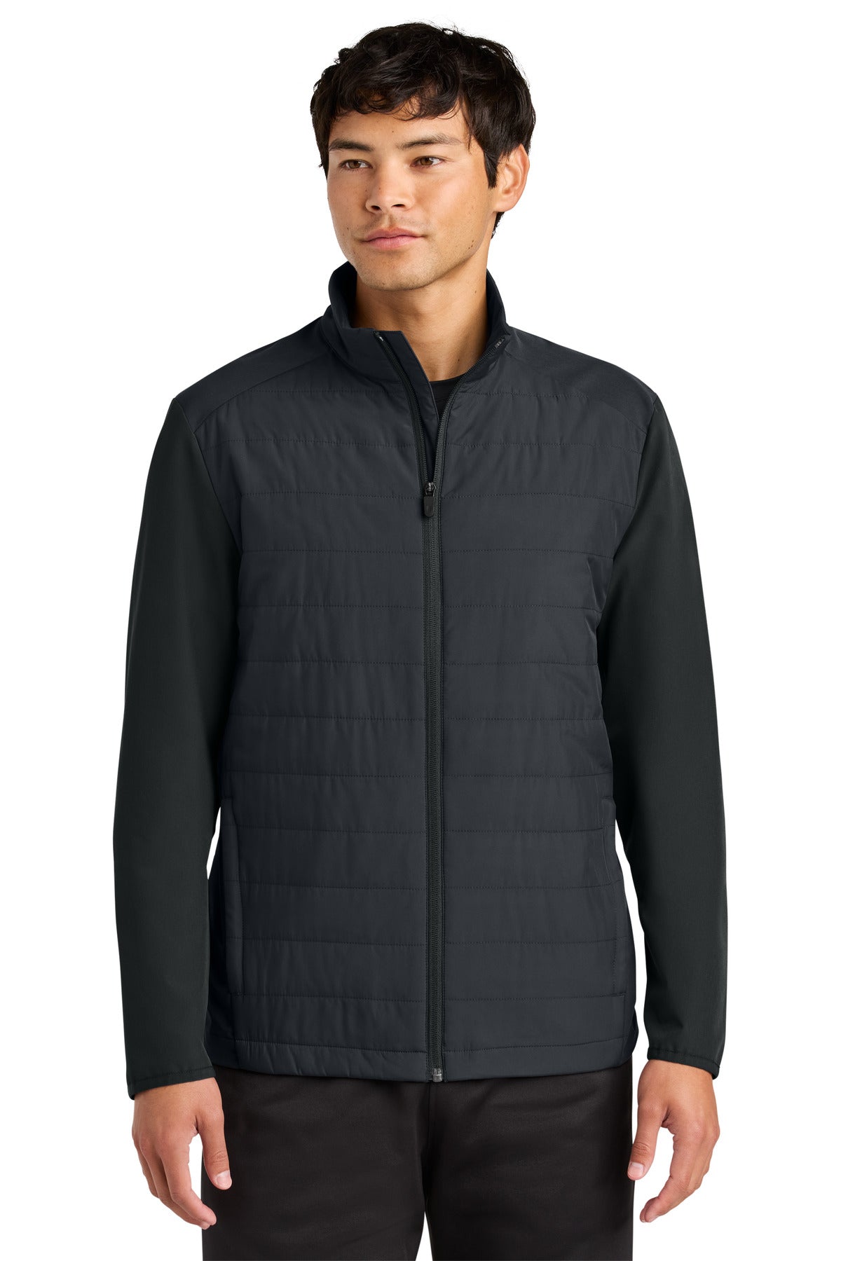 Sport-Tek Teknical Hybrid Jacket ST940 - Black - front