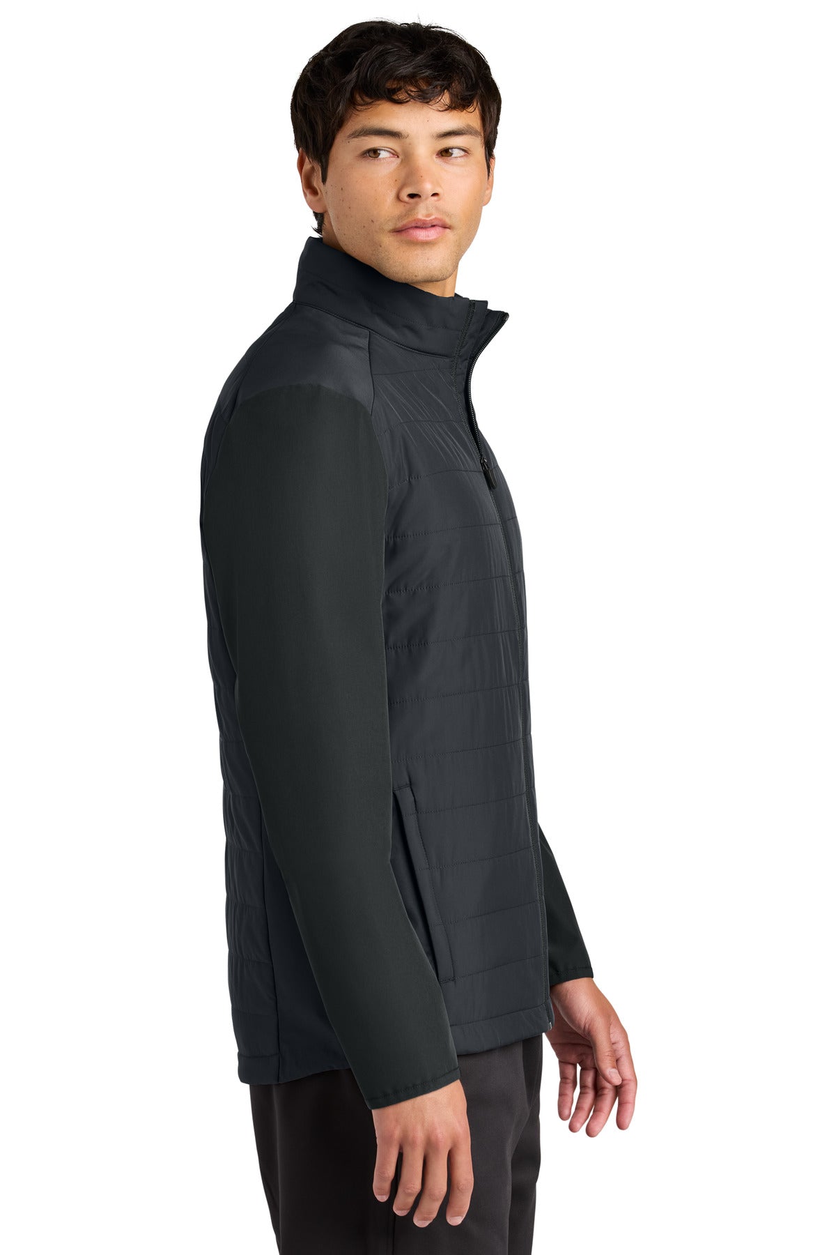 Sport-Tek Teknical Hybrid Jacket ST940 - Black - side