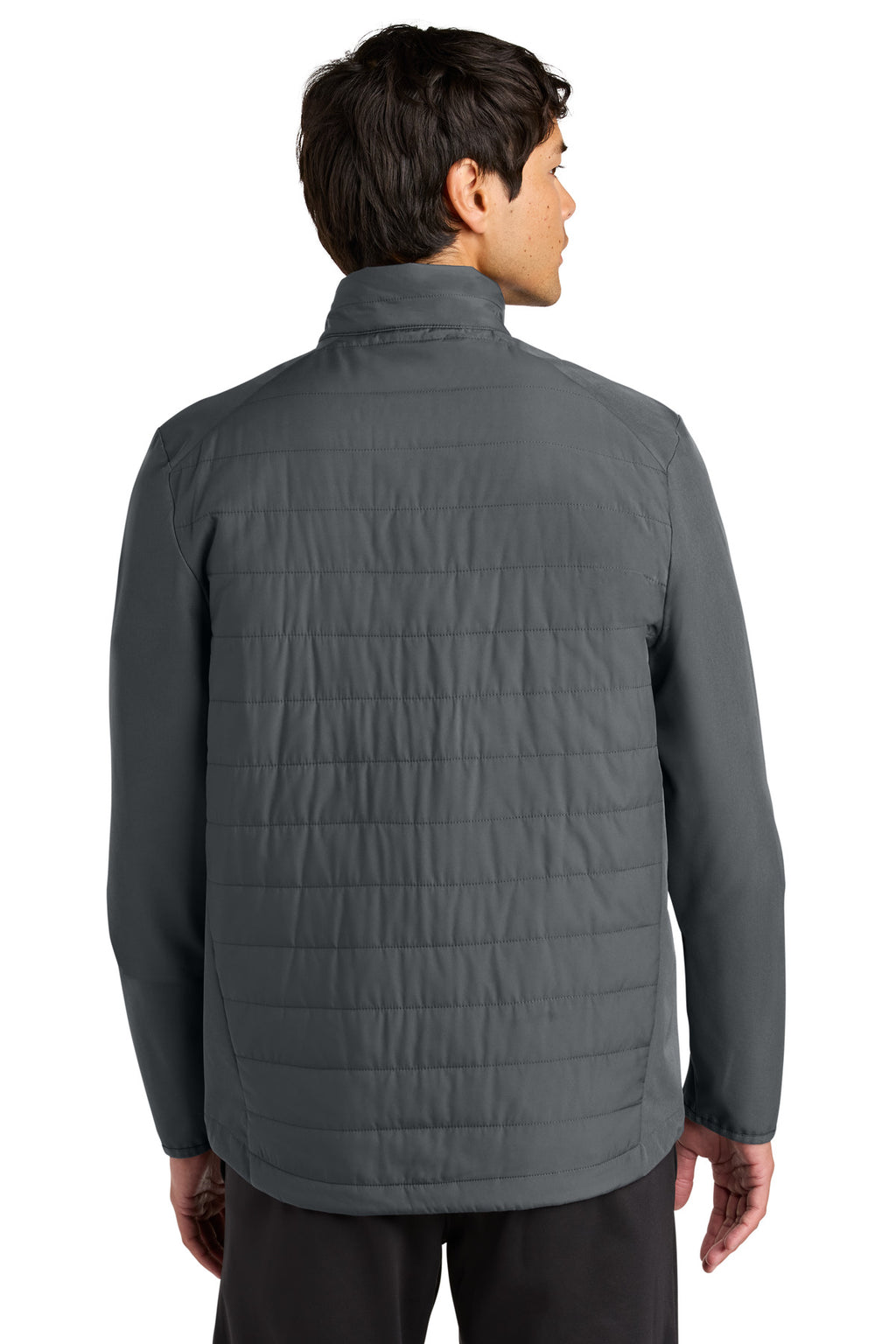 Sport-Tek Teknical Hybrid Jacket ST940 - Iron Grey - back
