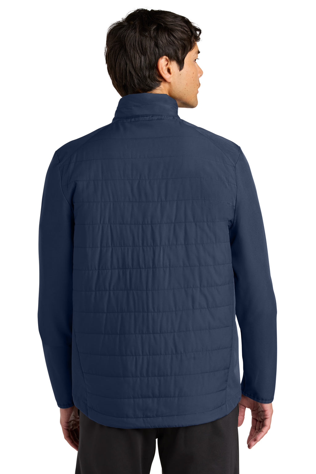 Sport-Tek Teknical Hybrid Jacket ST940 - True Navy - back