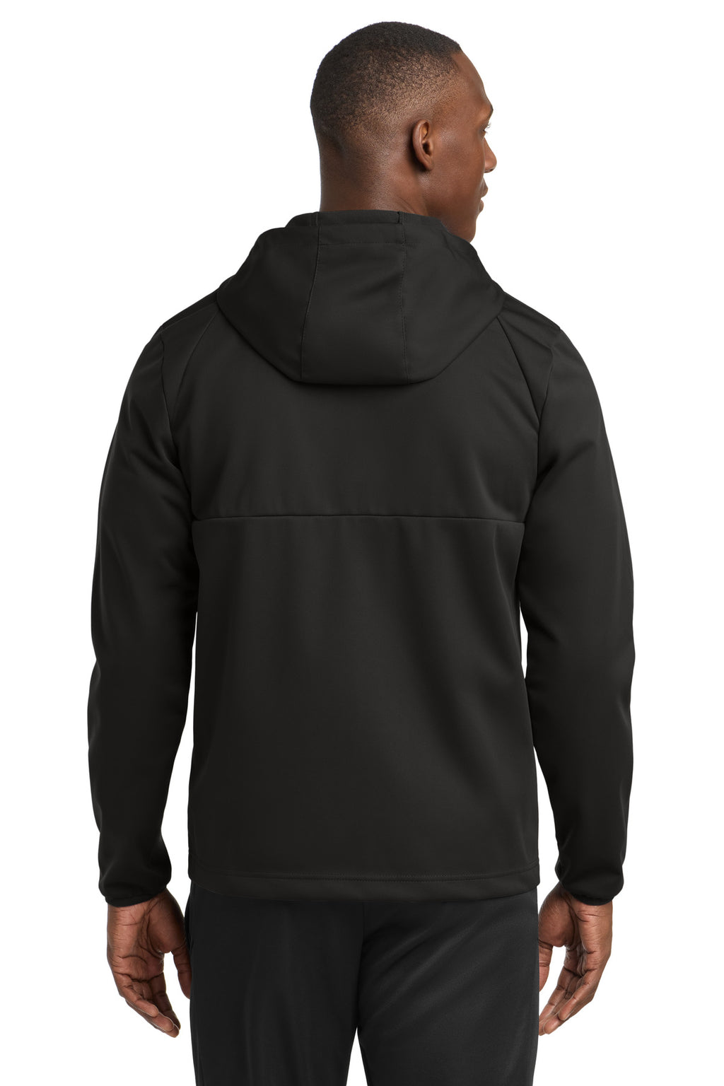 Sport-Tek Hooded Soft Shell Jacket ST980 - Deep Black - back