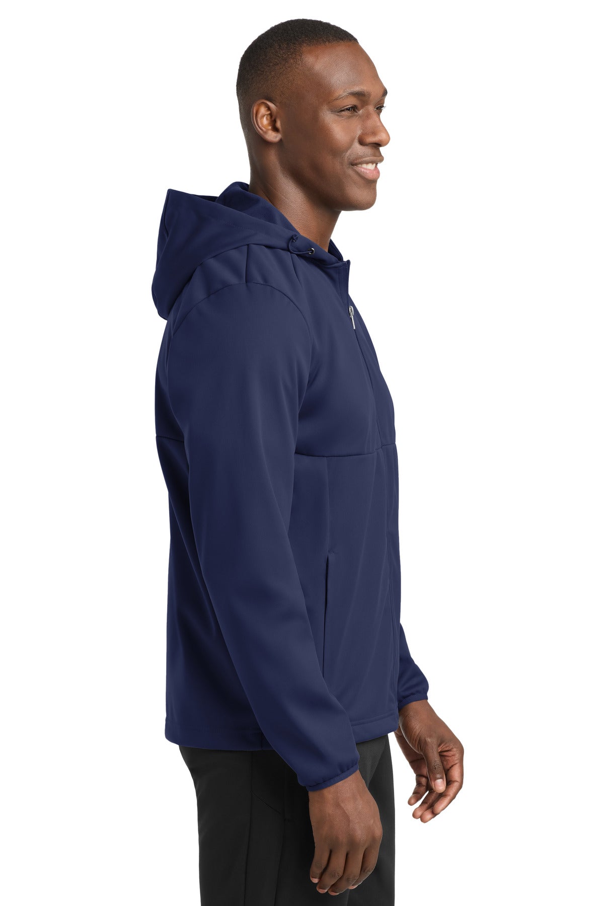Sport-Tek Hooded Soft Shell Jacket ST980 - True Navy - side