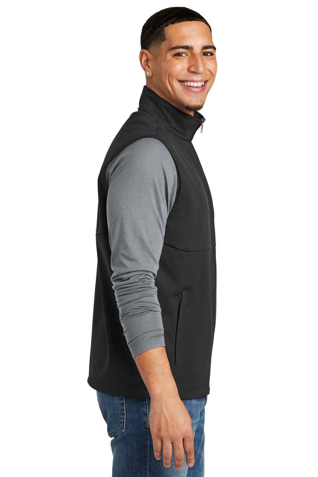 Sport-Tek Soft Shell Vest ST981 - Deep Black - side