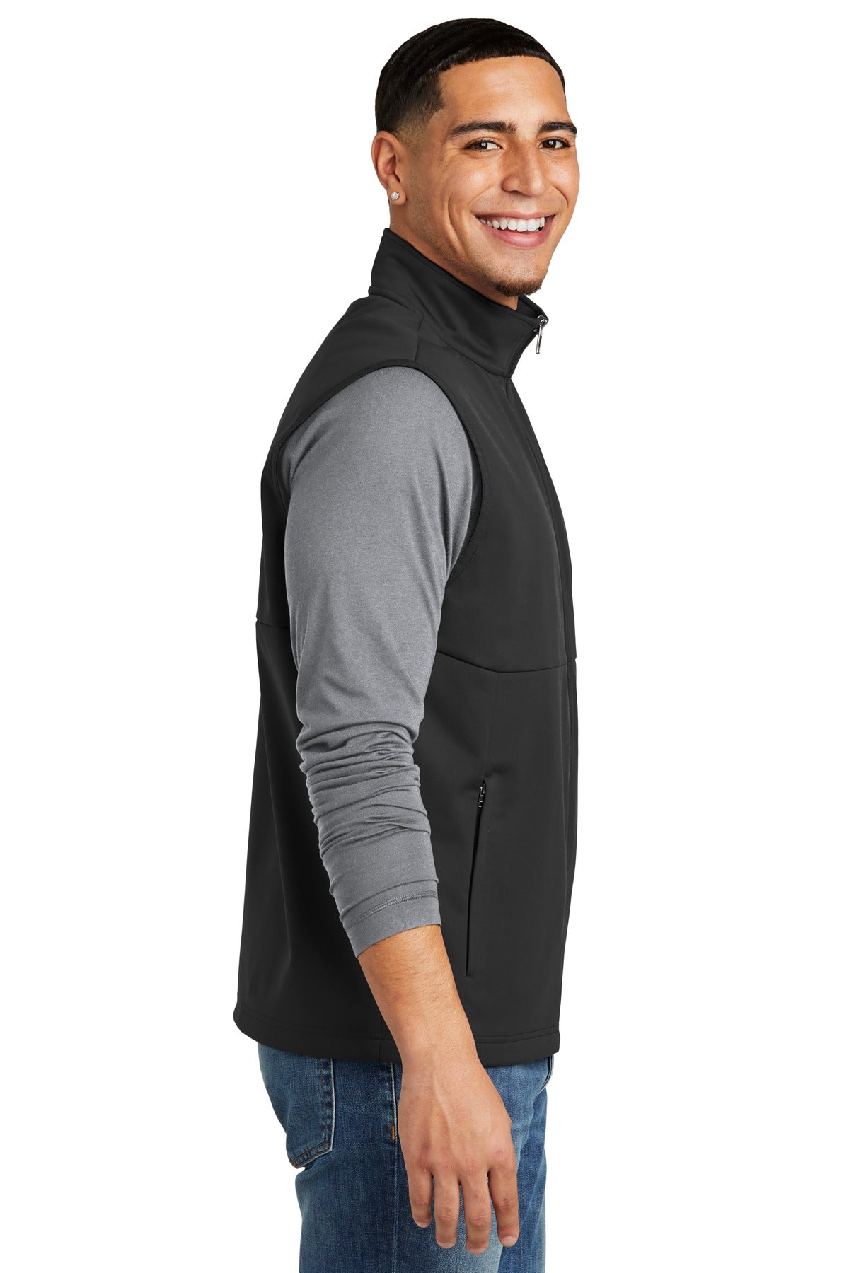 Sport-Tek Soft Shell Vest ST981 - Deep Black - side