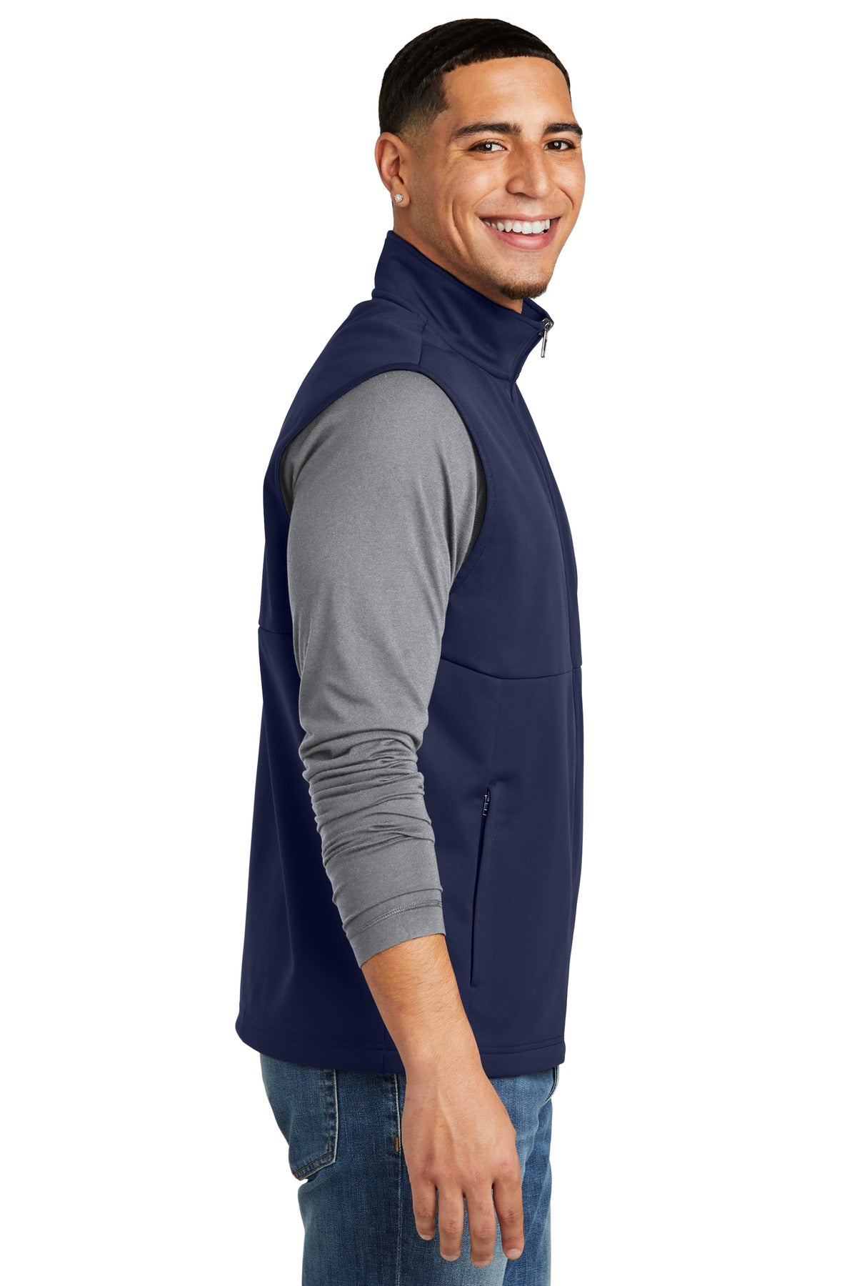 Sport-Tek Soft Shell Vest ST981 - True Navy - side