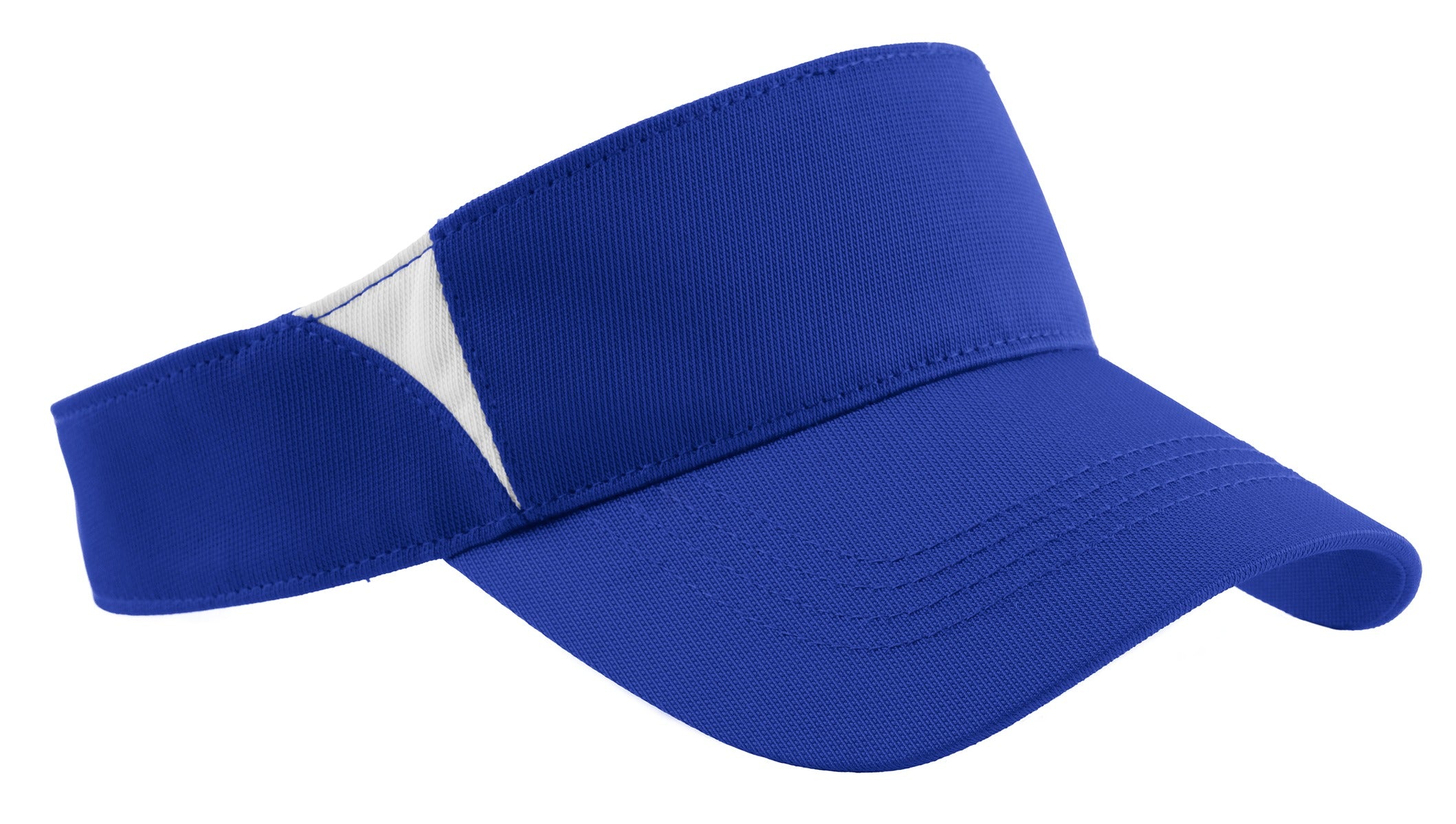 Sport-Tek Dry Zone Colorblock Visor. STC13 - True Royal/ White - front
