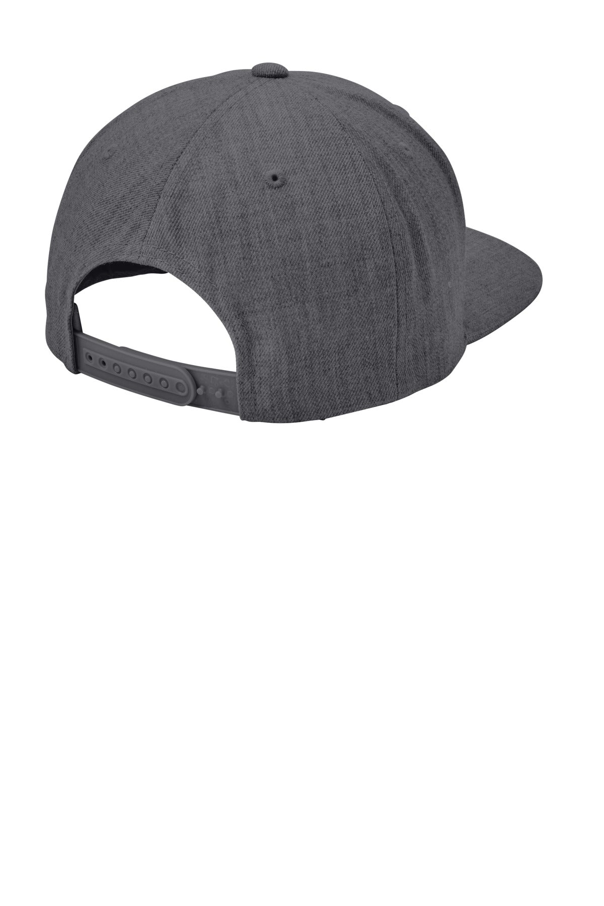 Sport-Tek YP Classics Flat Bill Snapback Cap. STC19 - Dark Heather Grey - back