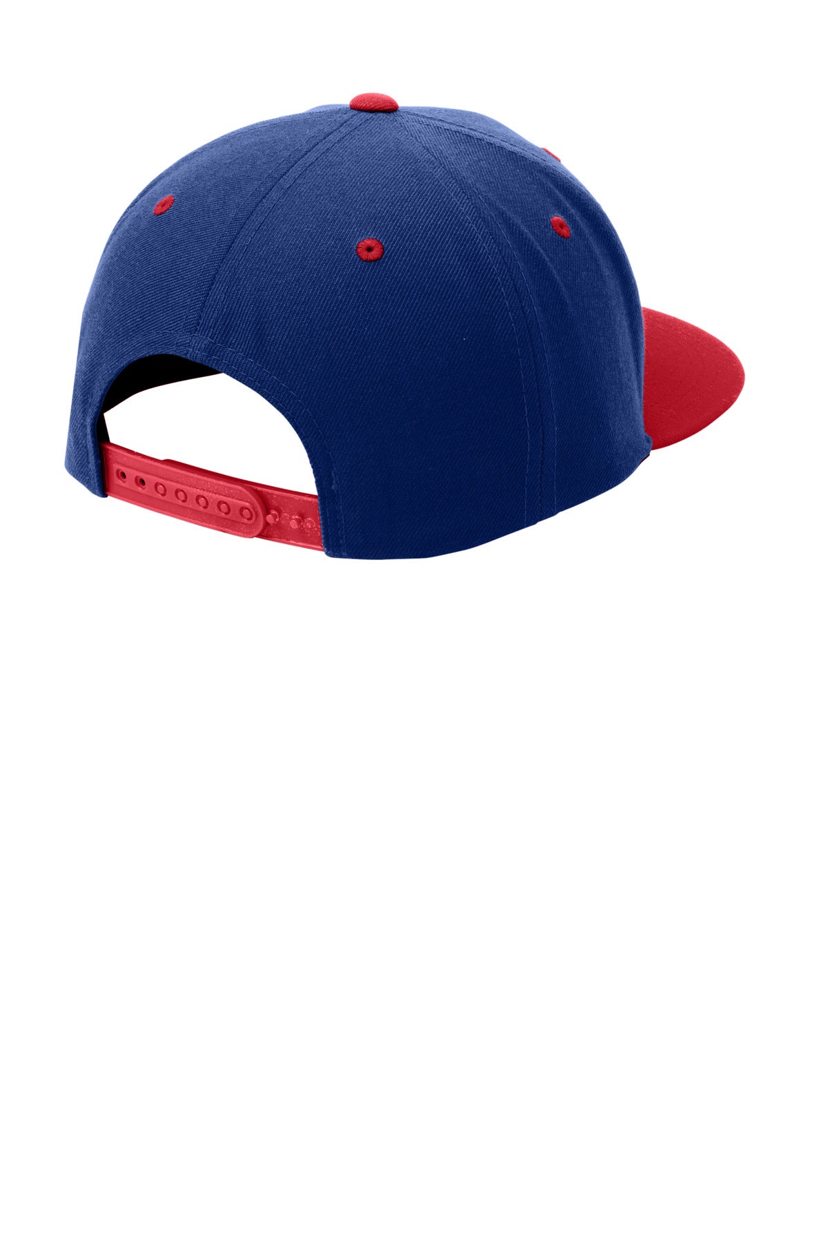 Sport-Tek YP Classics Flat Bill Snapback Cap. STC19 - True Royal/ True Red - back
