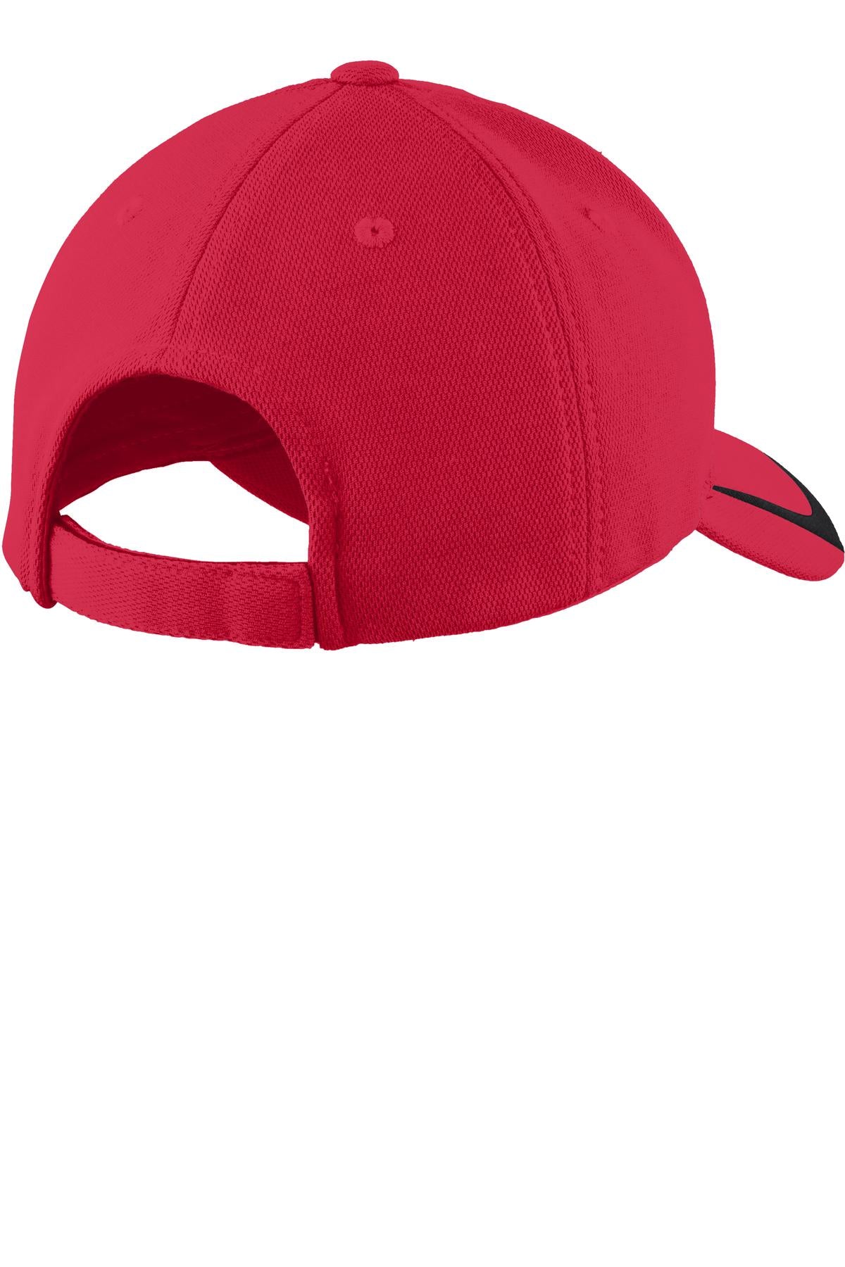 Sport-Tek Pique Colorblock Cap. STC24 - True Red/ Black - back