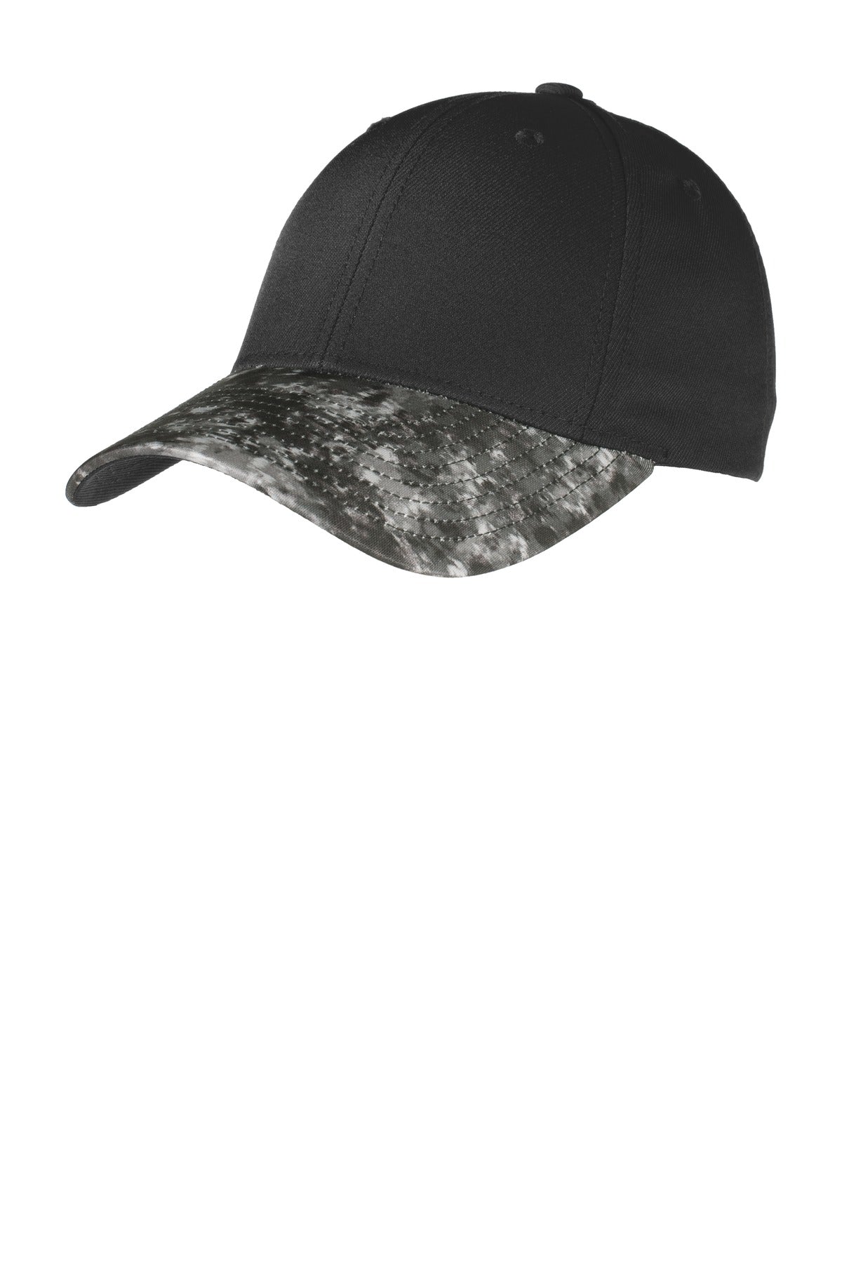 DISCONTINUED Sport-Tek Mineral Freeze Cap. STC32 - Black/ Black - front