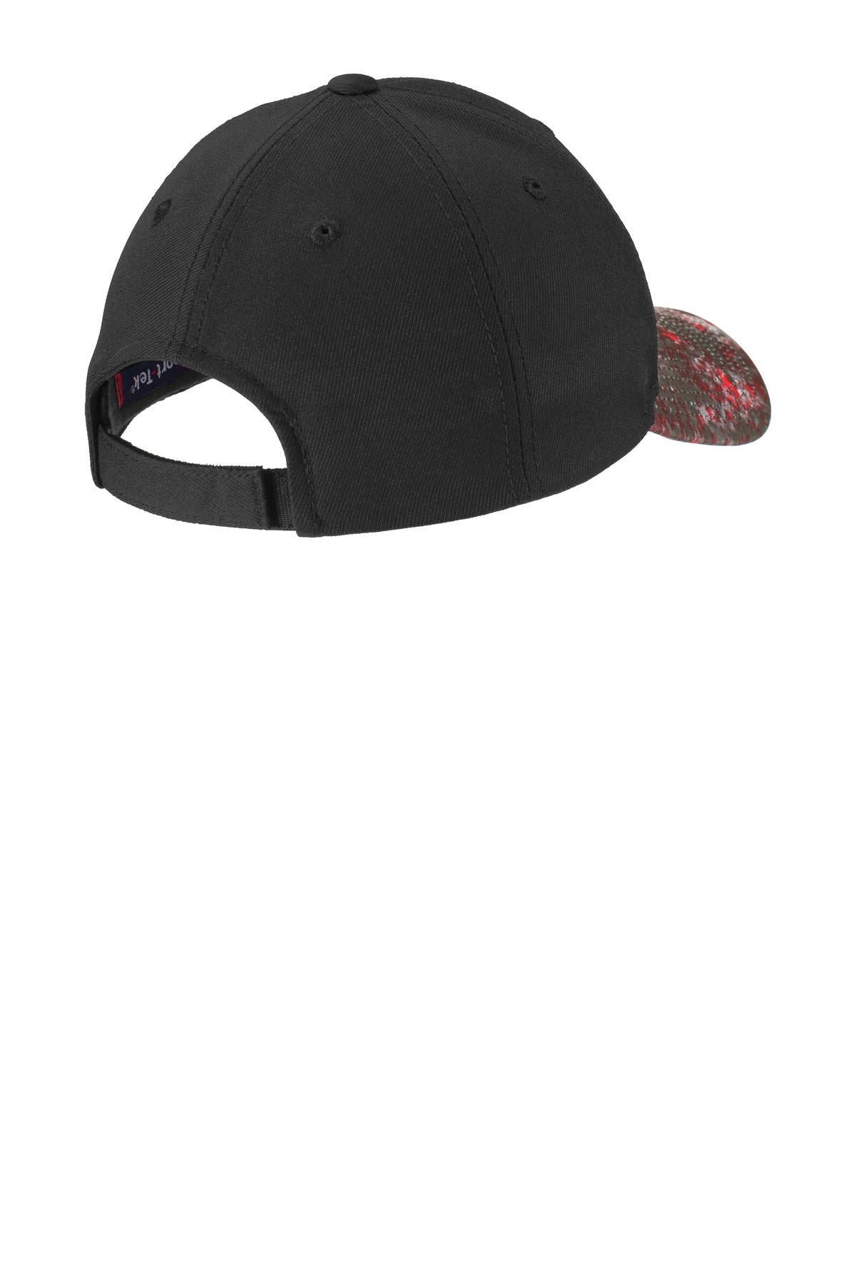 DISCONTINUED Sport-Tek Mineral Freeze Cap. STC32 - Deep Red/ Black - back