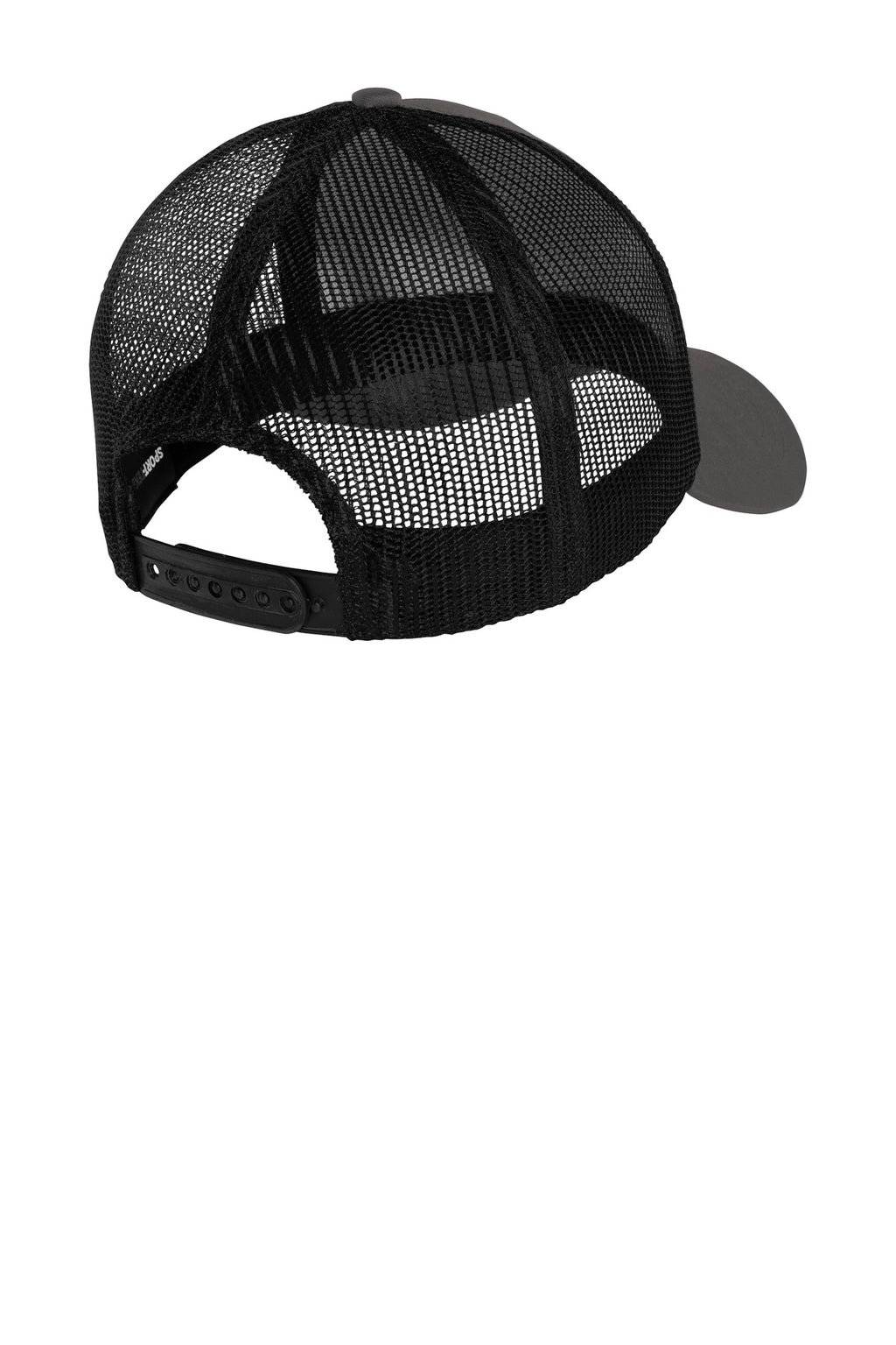 DISCONTINUED Sport-Tek PosiCharge Competitor Mesh Back Cap. STC36 - Iron Grey/ Black - back