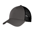 DISCONTINUED Sport-Tek PosiCharge Competitor Mesh Back Cap. STC36 - Iron Grey/ Black - front