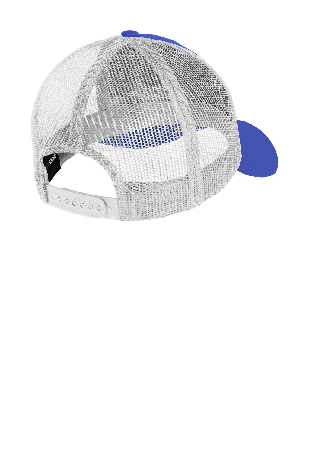 DISCONTINUED Sport-Tek PosiCharge Competitor Mesh Back Cap. STC36 - True Royal/ White - back