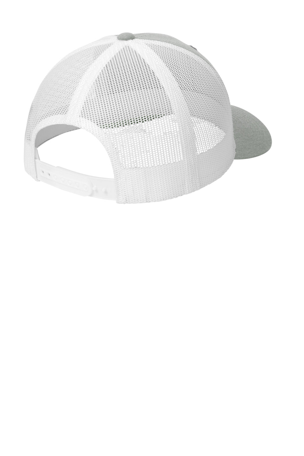 Sport-Tek YP Classics Retro Trucker Cap. STC39 - Heather Grey/ White - back