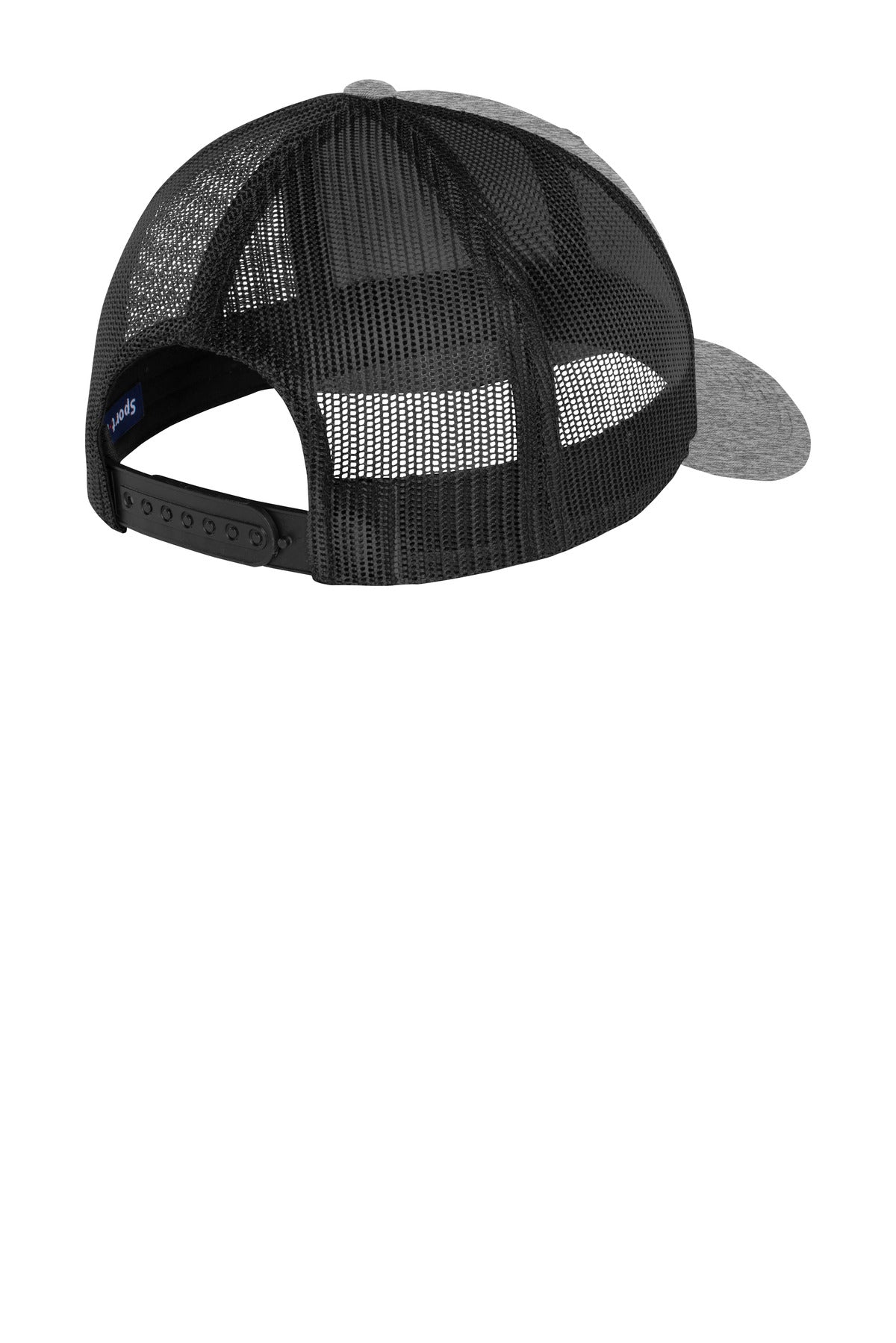 Sport-Tek YP Classics Retro Trucker Cap. STC39 - Heather Grey/ Black - back