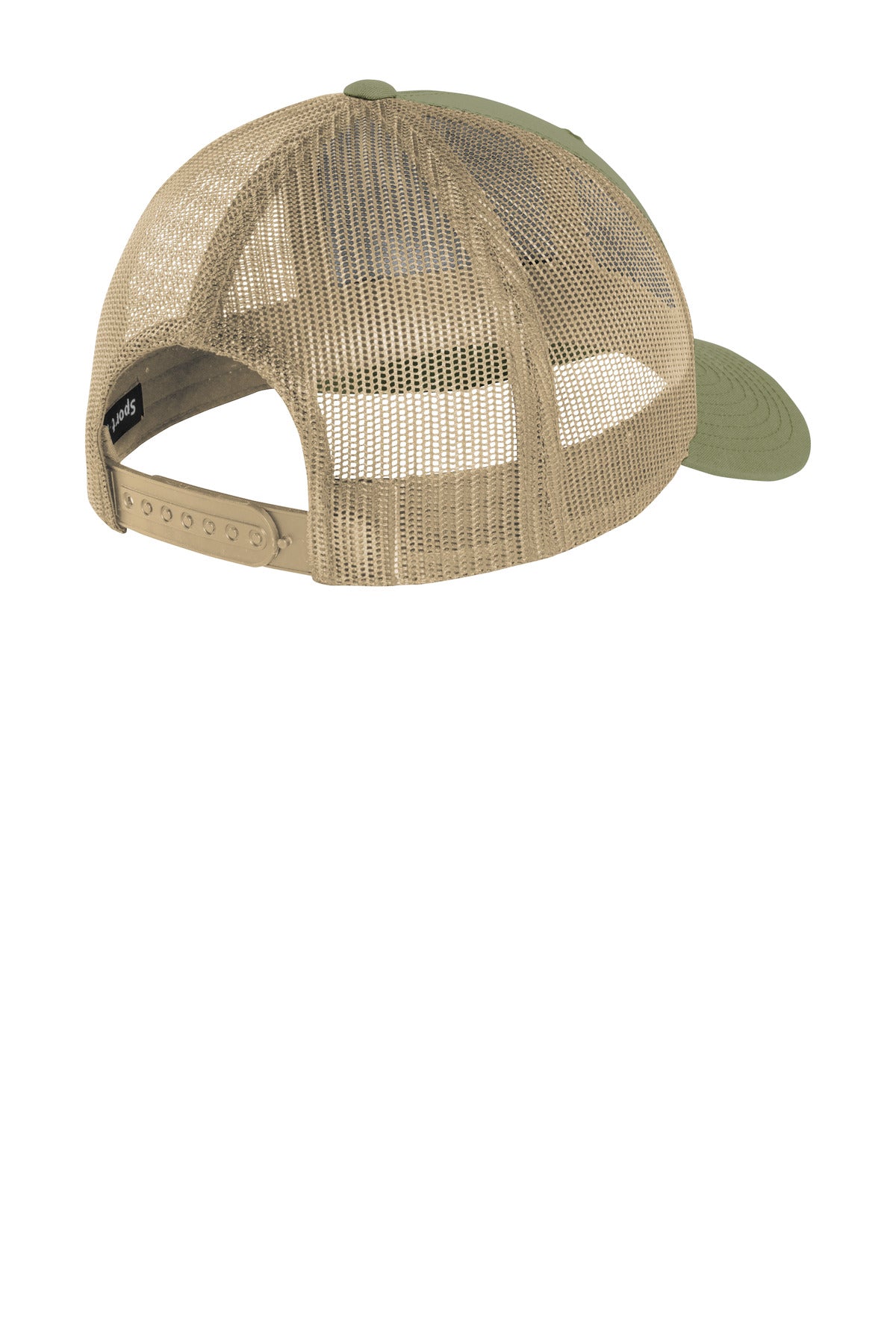 Sport-Tek YP Classics Retro Trucker Cap. STC39 - Olive/ Khaki - back