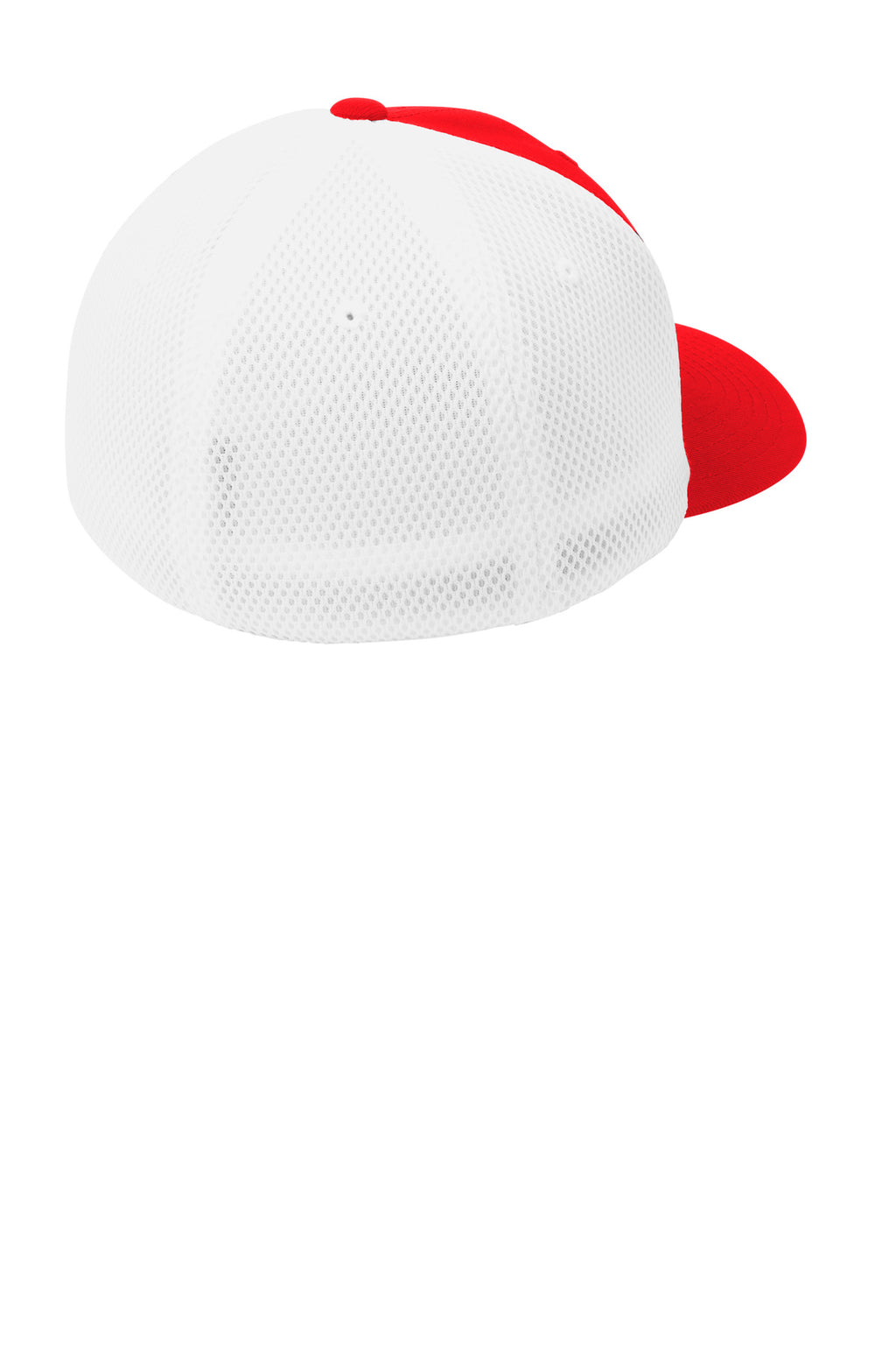 Sport-Tek Flexfit Air Mesh Back Cap. STC40 - True Red/ White - back