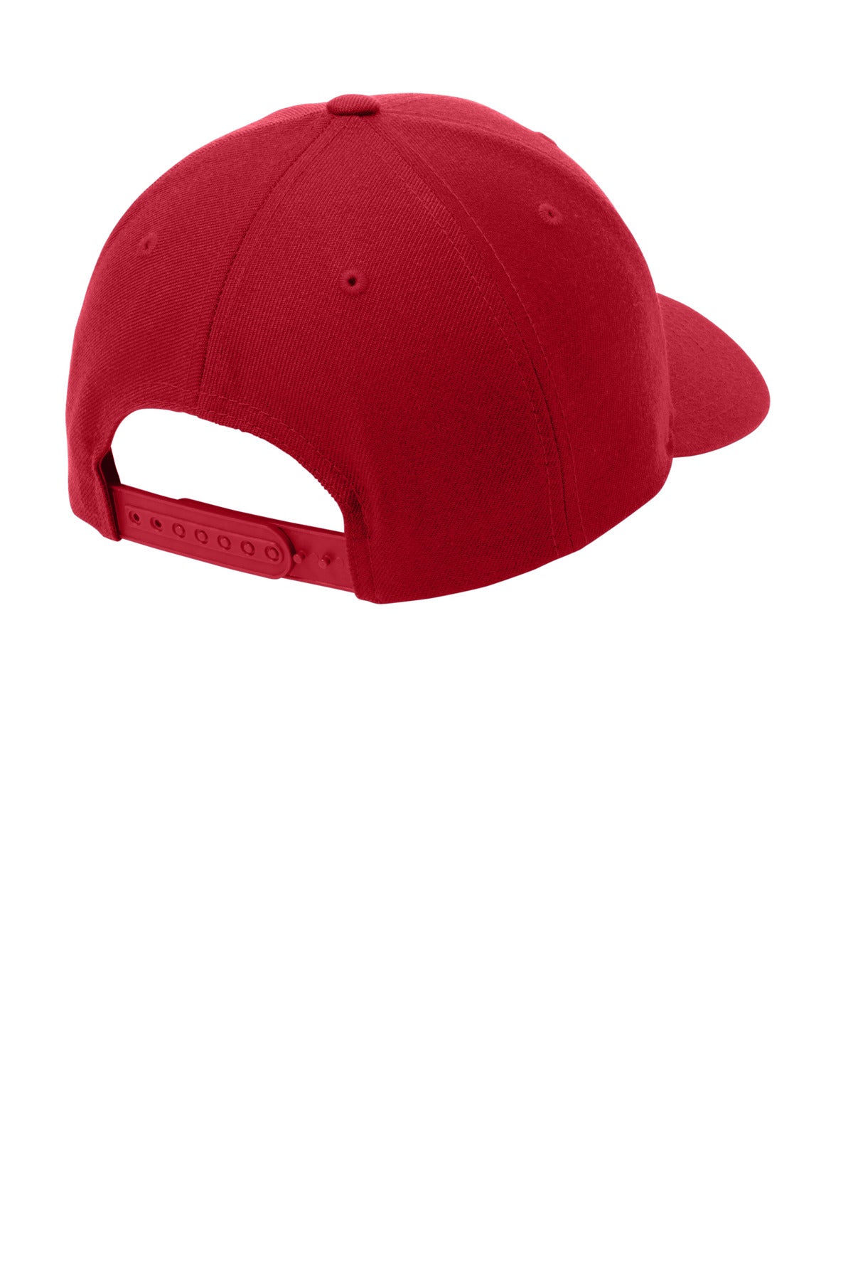 Sport-Tek YP Classics Curve Bill Snapback Cap. STC43 - True Red - back