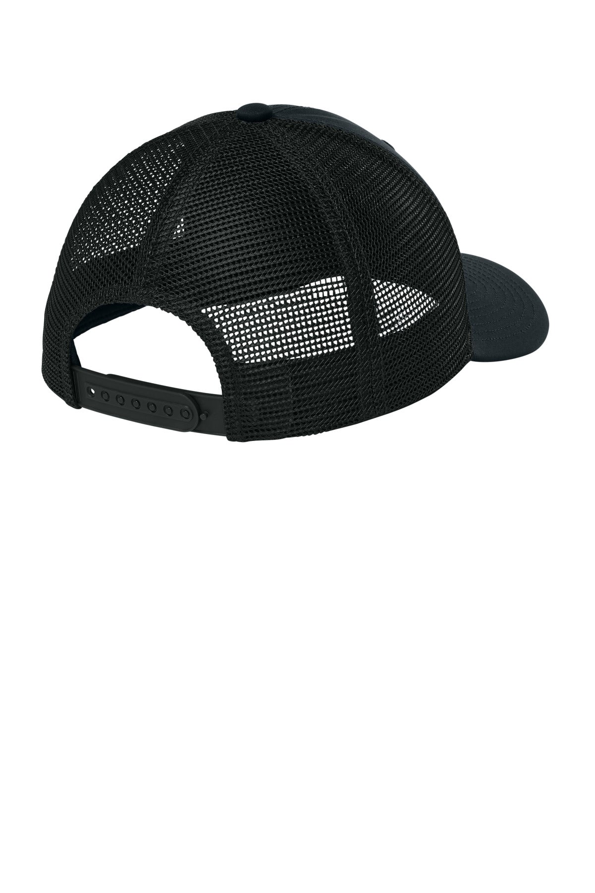 Sport-Tek Club Trucker Cap STC46 - Black/ Black - back