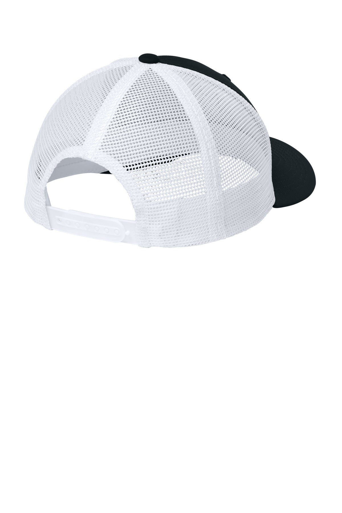 Sport-Tek Club Trucker Cap STC46 - Black/ White - back