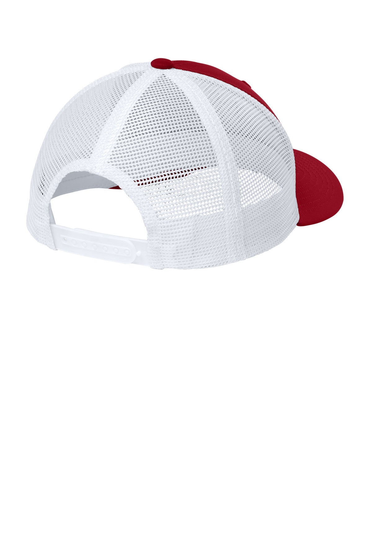 Sport-Tek Club Trucker Cap STC46 - Deep Red/ White - back