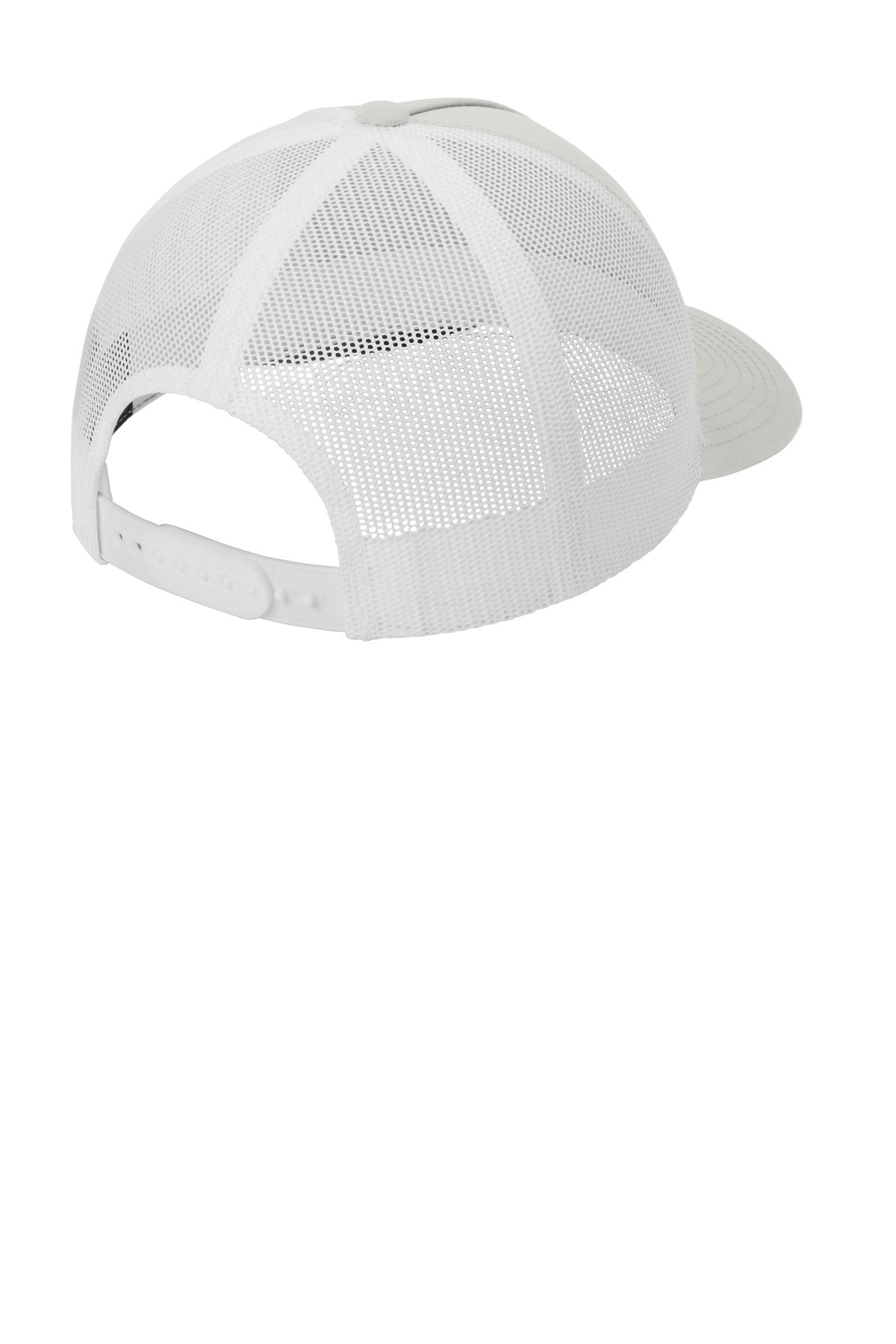 Sport-Tek YP Classics Retro Trucker 5-Panel Cap STC54 - Silver/ White - back
