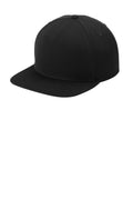 Sport-Tek YP Classics Premium 5-Panel Snapback Cap STC55 - Black - front