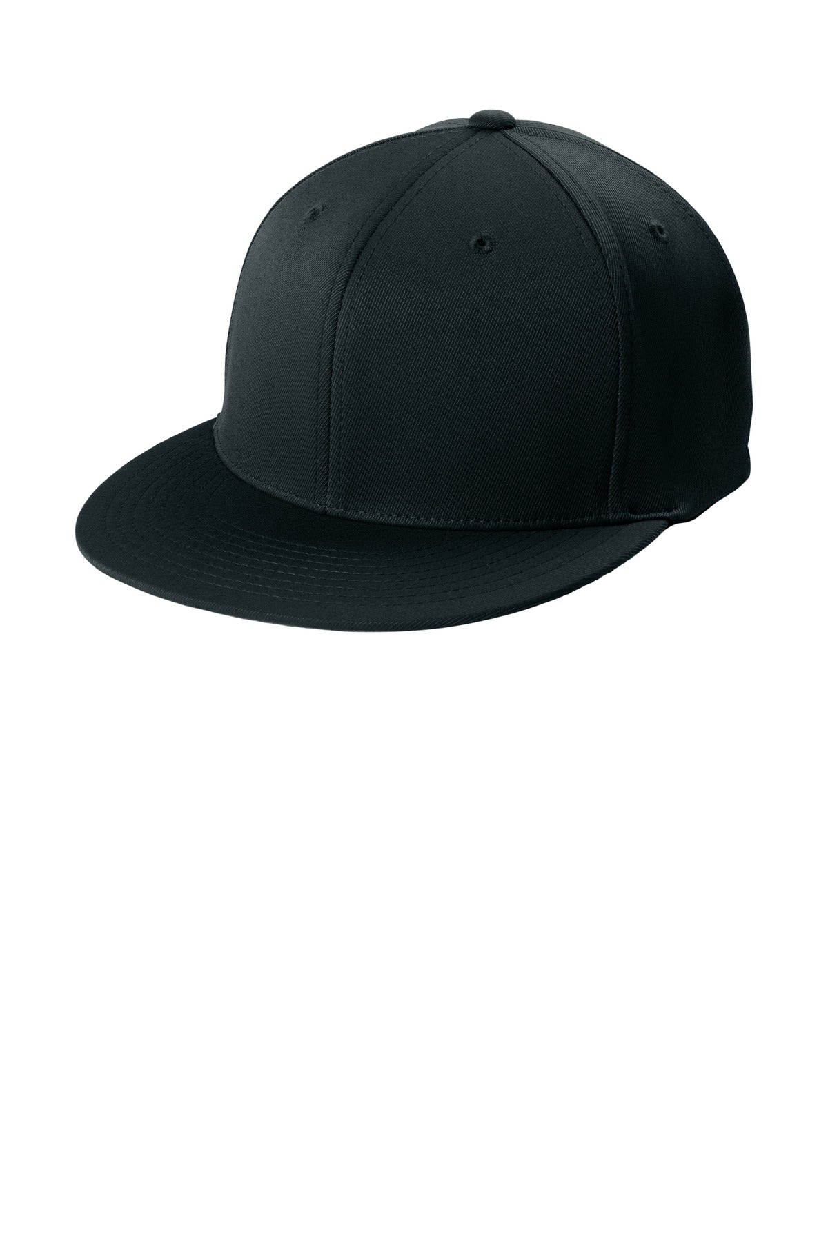 Sport-Tek Flexfit Flat Bill Cap STC56 - Black - front