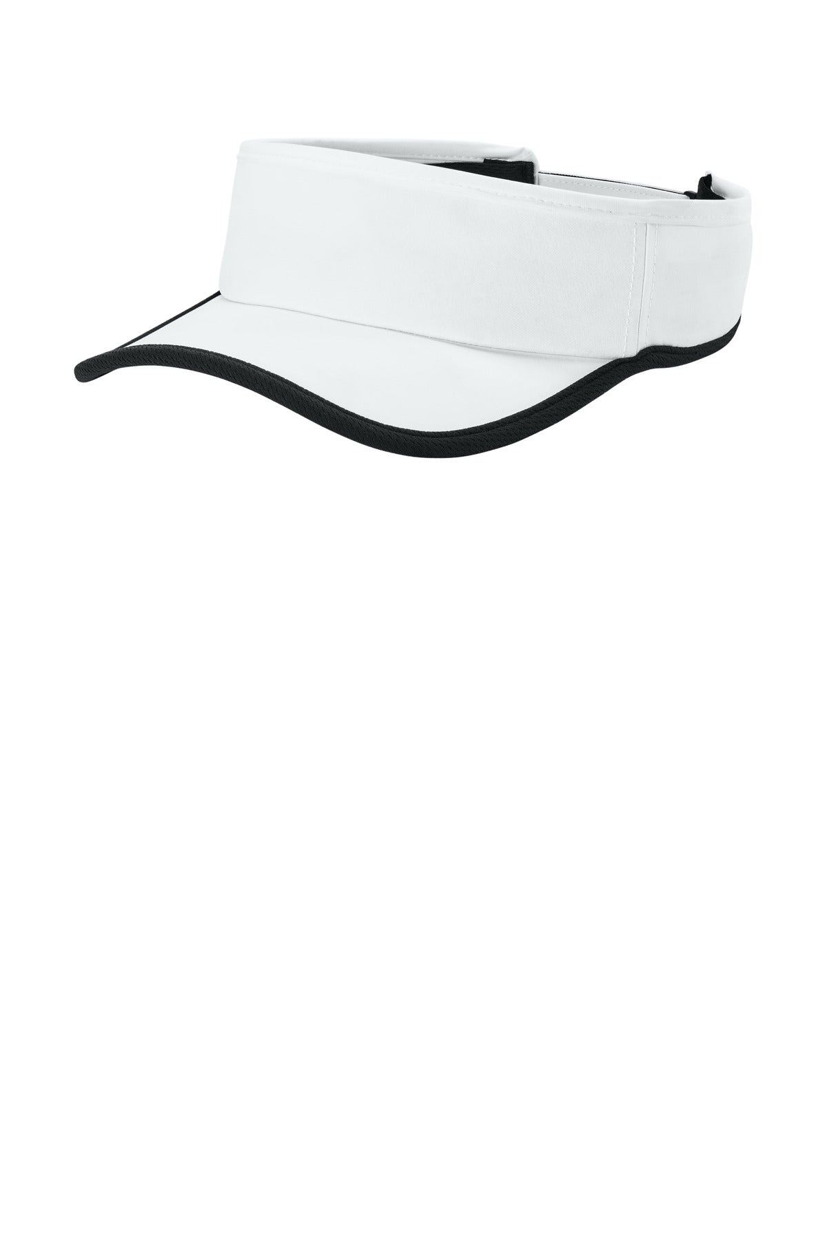 Sport-Tek Repeat Visor STC57 - White/ Black - front