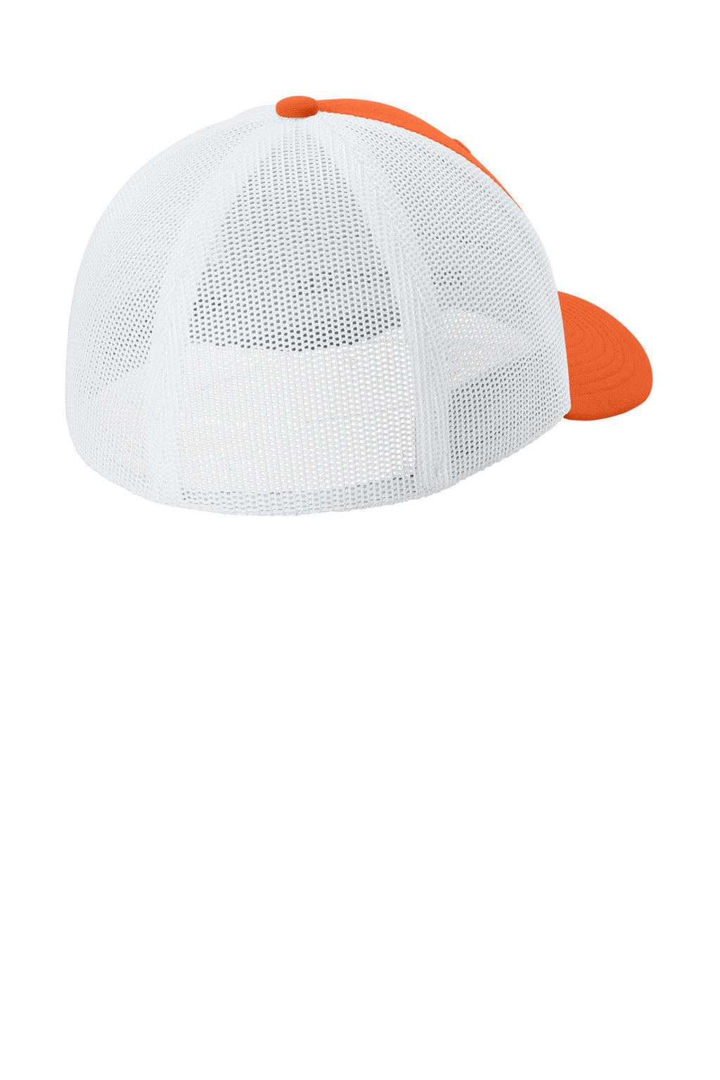 Sport-Tek Stretch-Tek Mesh Back Cap STC60 - Deep Orange/ White - back