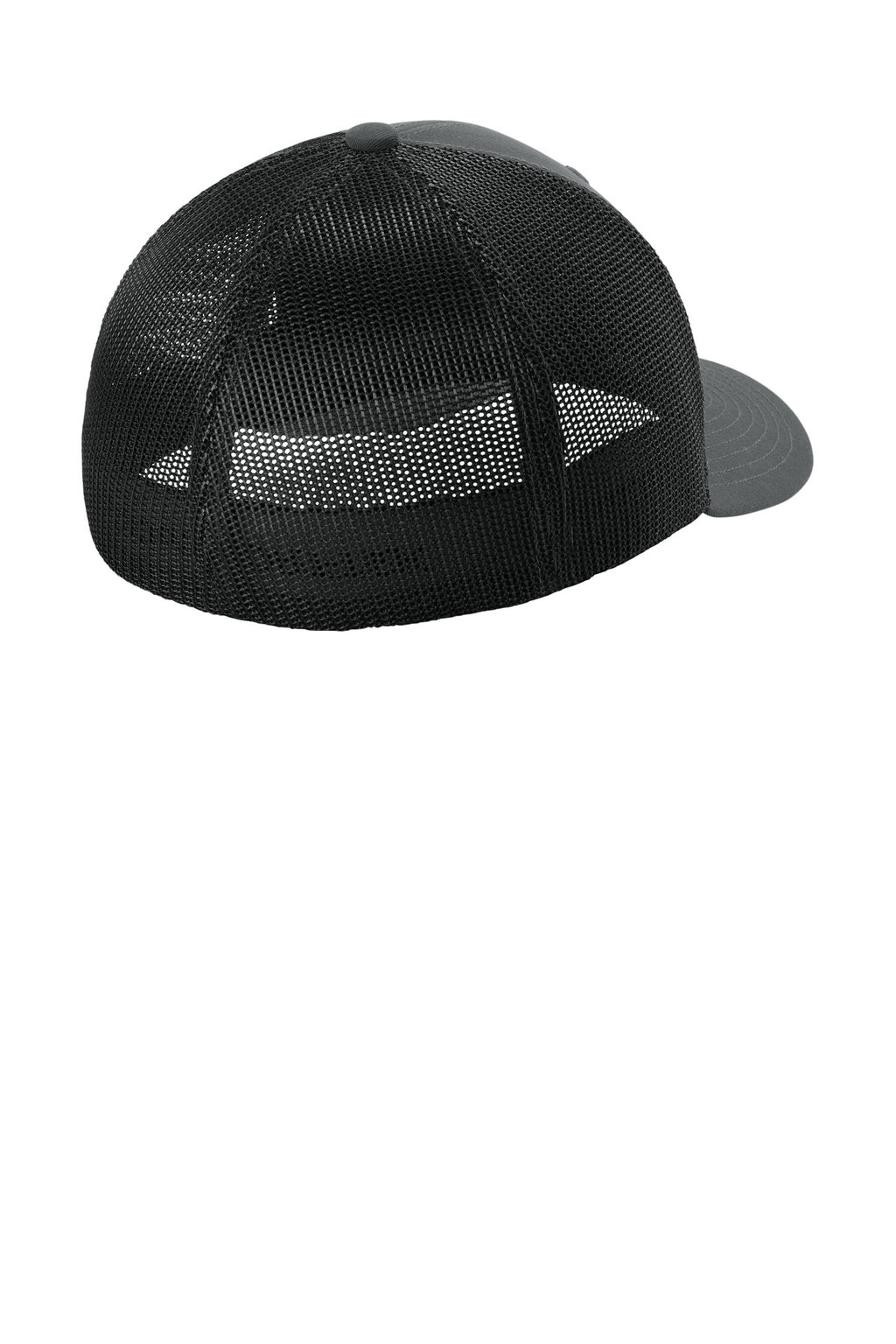 Sport-Tek Stretch-Tek Mesh Back Cap STC60 - Iron Grey/ Black - back