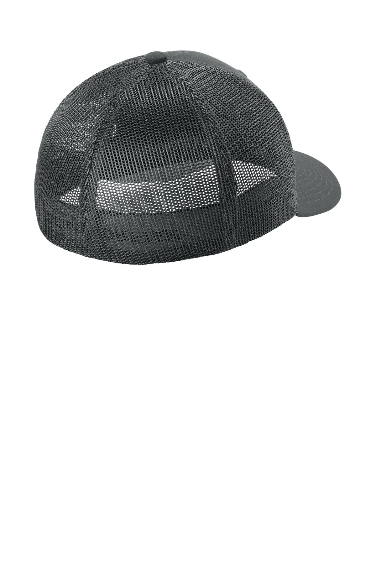 Sport-Tek Stretch-Tek Mesh Back Cap STC60 - Iron Grey/ Iron Grey - back