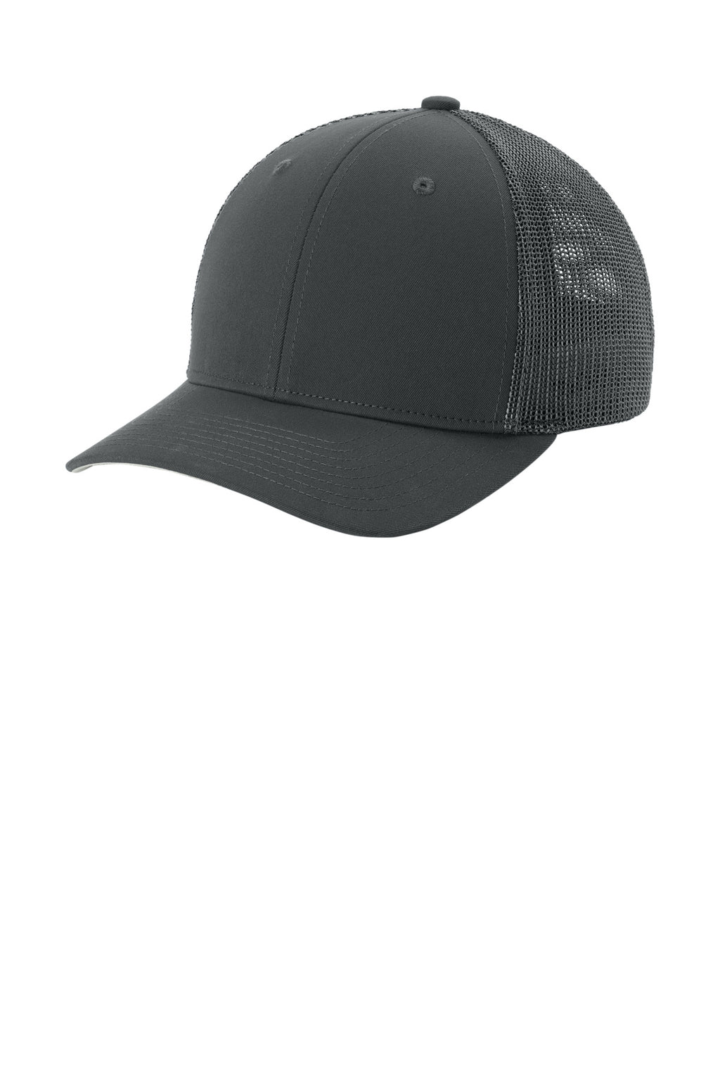 Sport-Tek Stretch-Tek Mesh Back Cap STC60 - Iron Grey/ Iron Grey - front