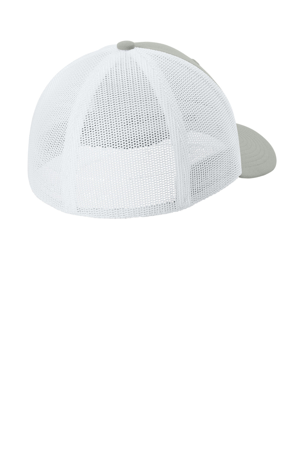 Sport-Tek Stretch-Tek Mesh Back Cap STC60 - Silver/ White - back