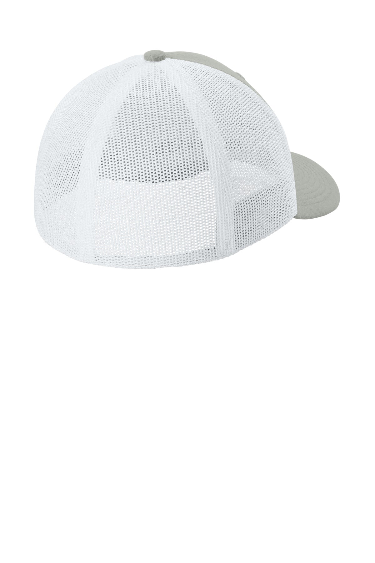 Sport-Tek Stretch-Tek Mesh Back Cap STC60 - Silver/ White - back