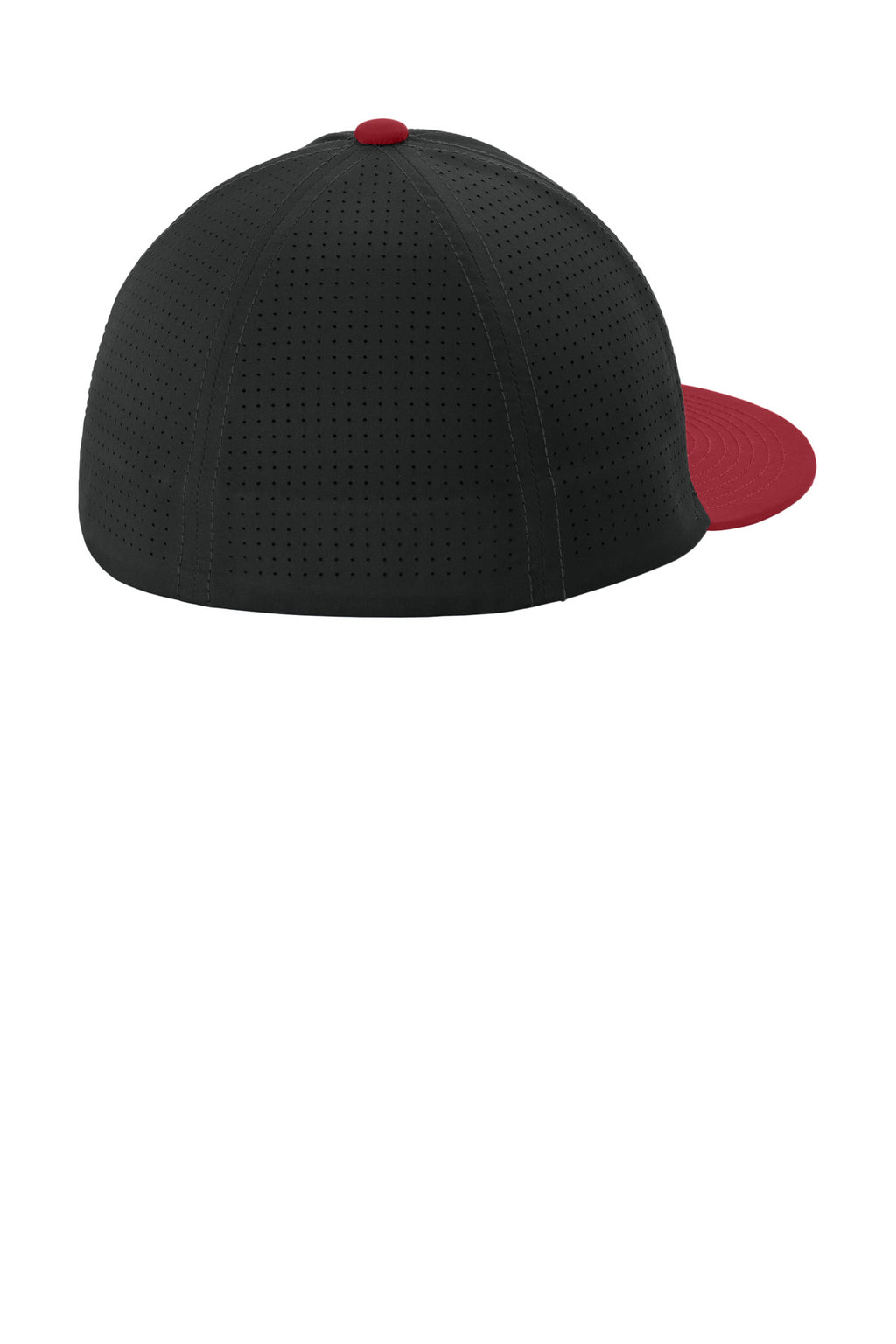 Sport-Tek Pro-Cut Stretch-Tek Cap STC64 - Black/ Deep Red/ Black - back