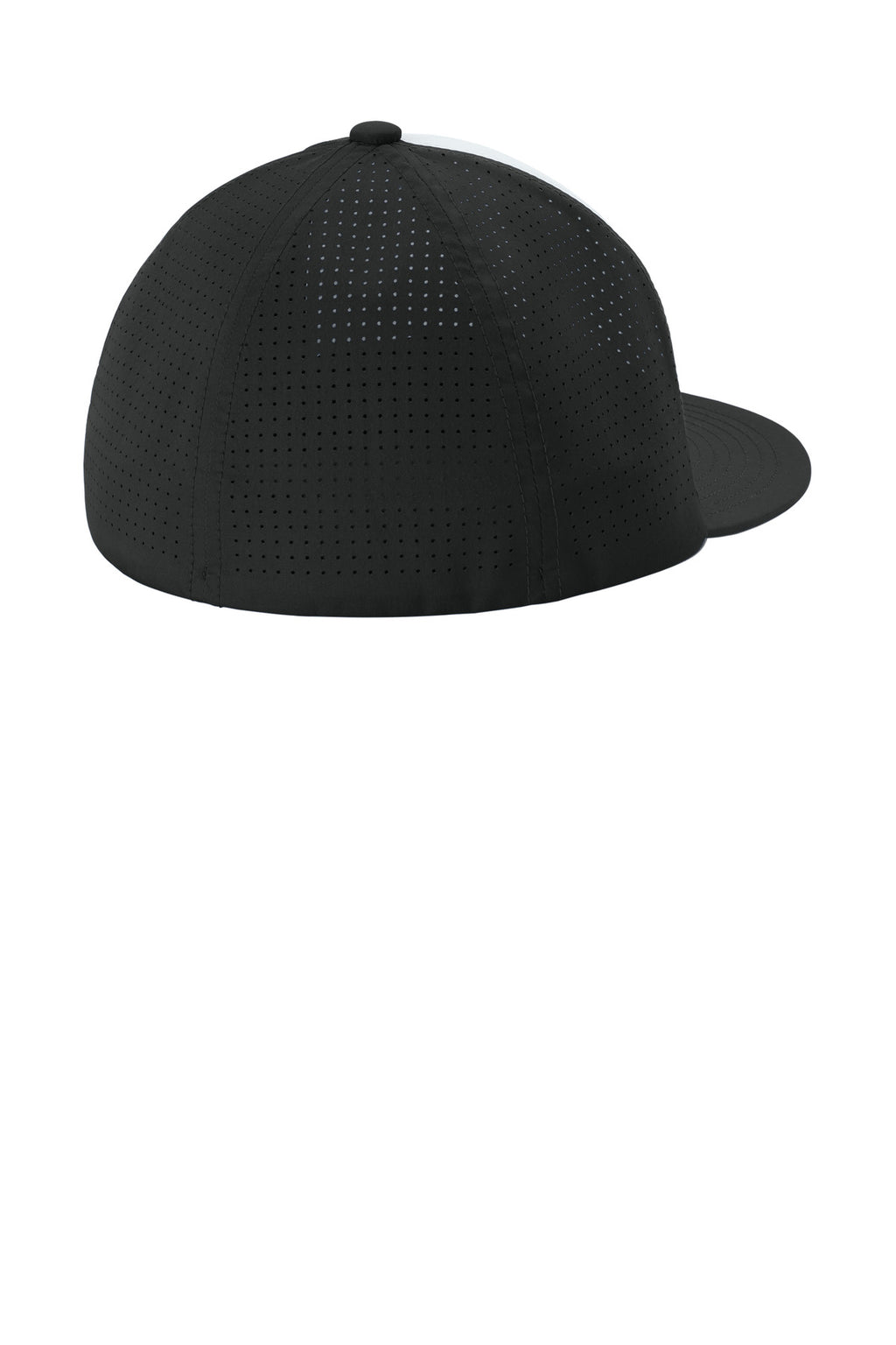 Sport-Tek Pro-Cut Stretch-Tek Cap STC64 - White/ Black/ Black - back